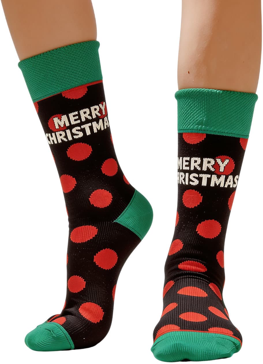 wigglesteps Unisex Socken Christams Dots