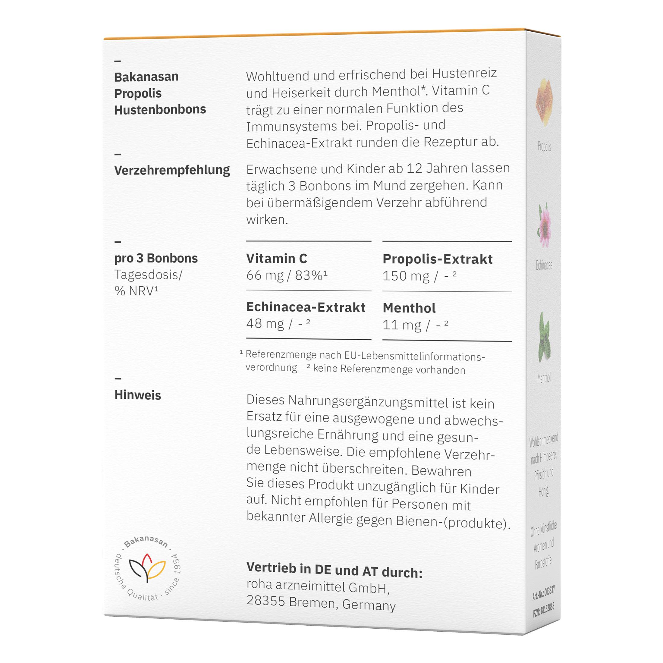 Produktbild Bakanasan Propolis Hustenbonbons 2 von 4