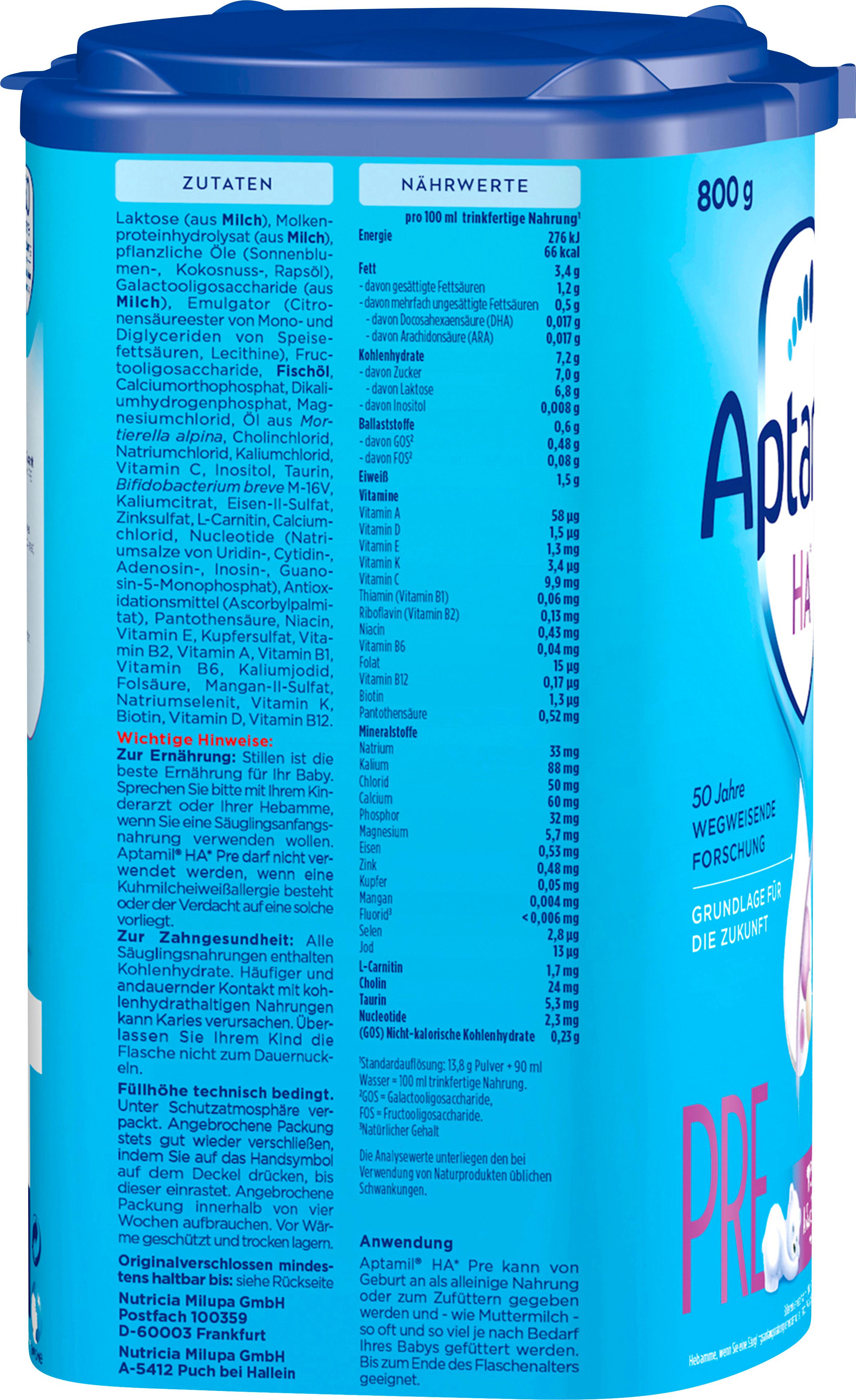 Produktbild Aptamil HA Pre Hydrolysierte Anfangsnahrung 7 von 12