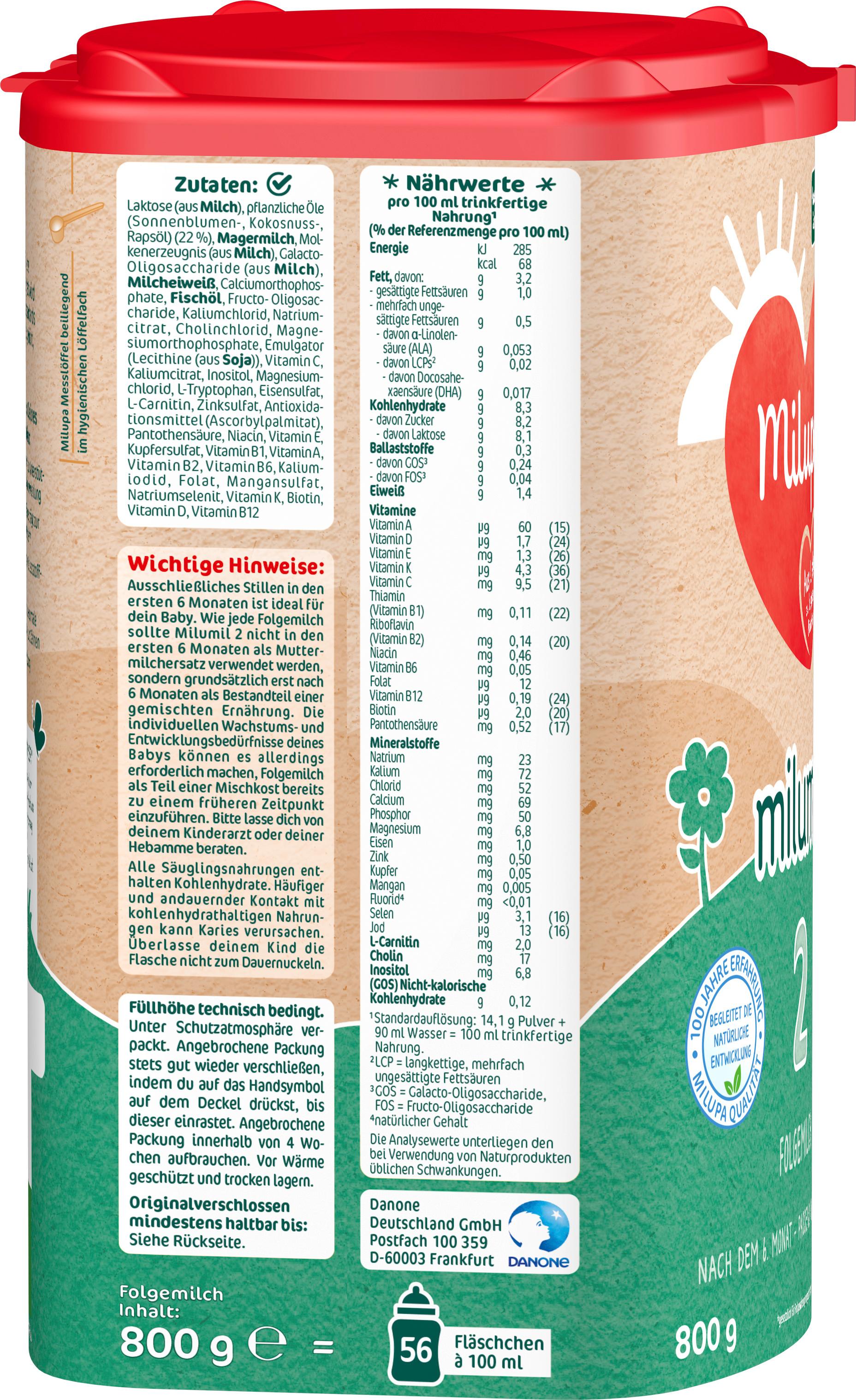 Produktbild Milupa Milumil 2 Folgemilch 11 von 15