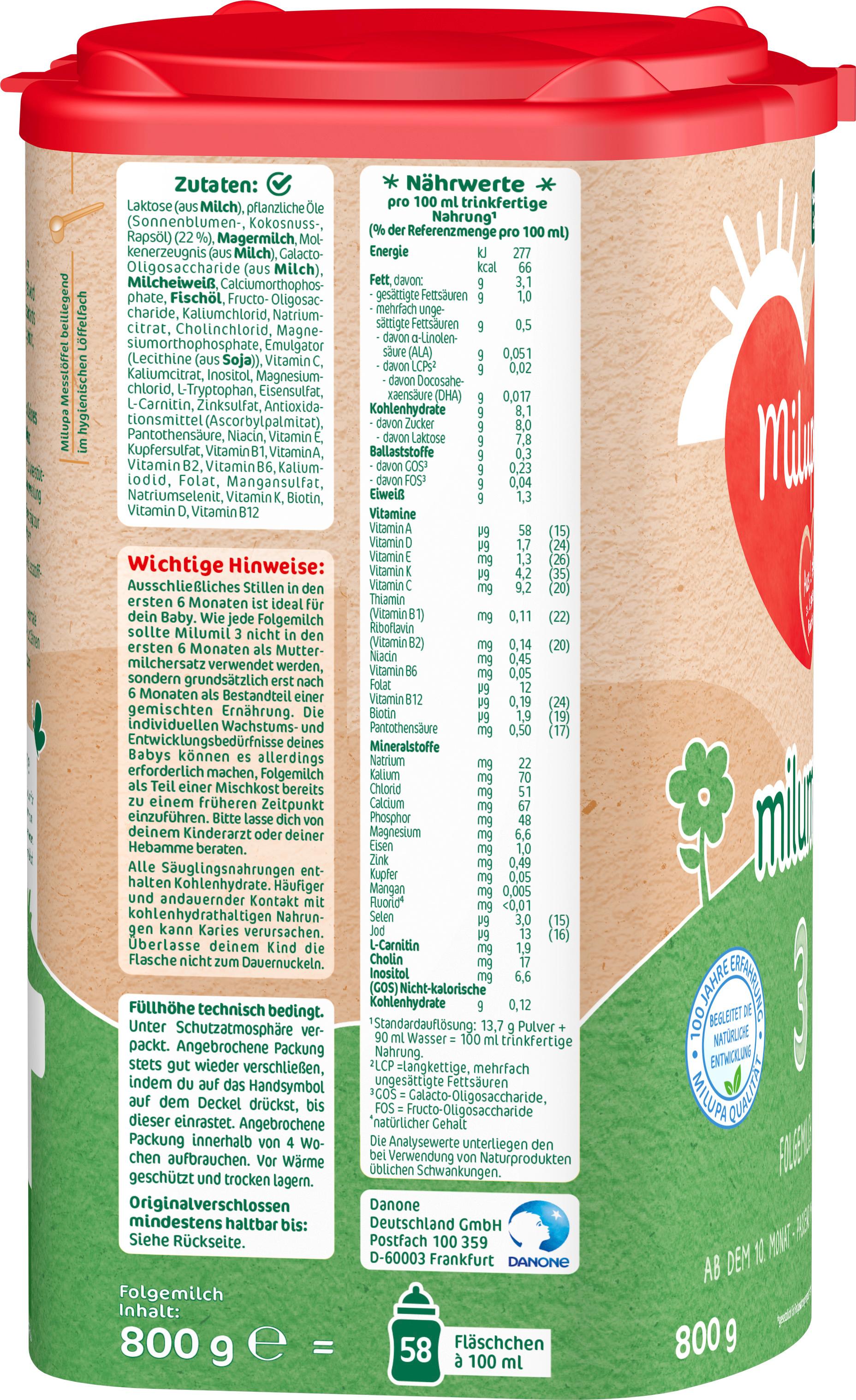 Produktbild Milupa Milumil 3 Folgemilch 11 von 12