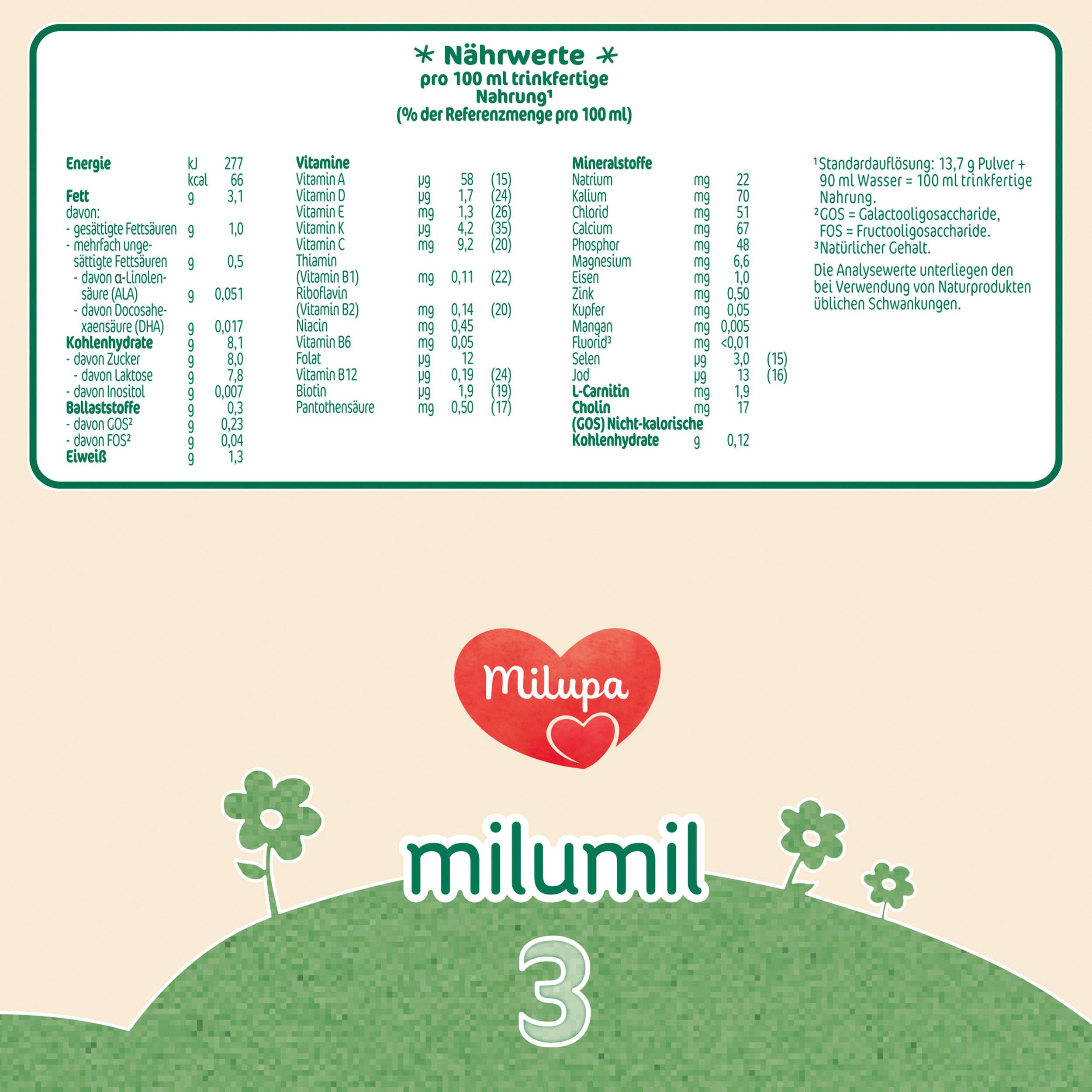 Produktbild Milupa Milumil 3 Folgemilch 12 von 12