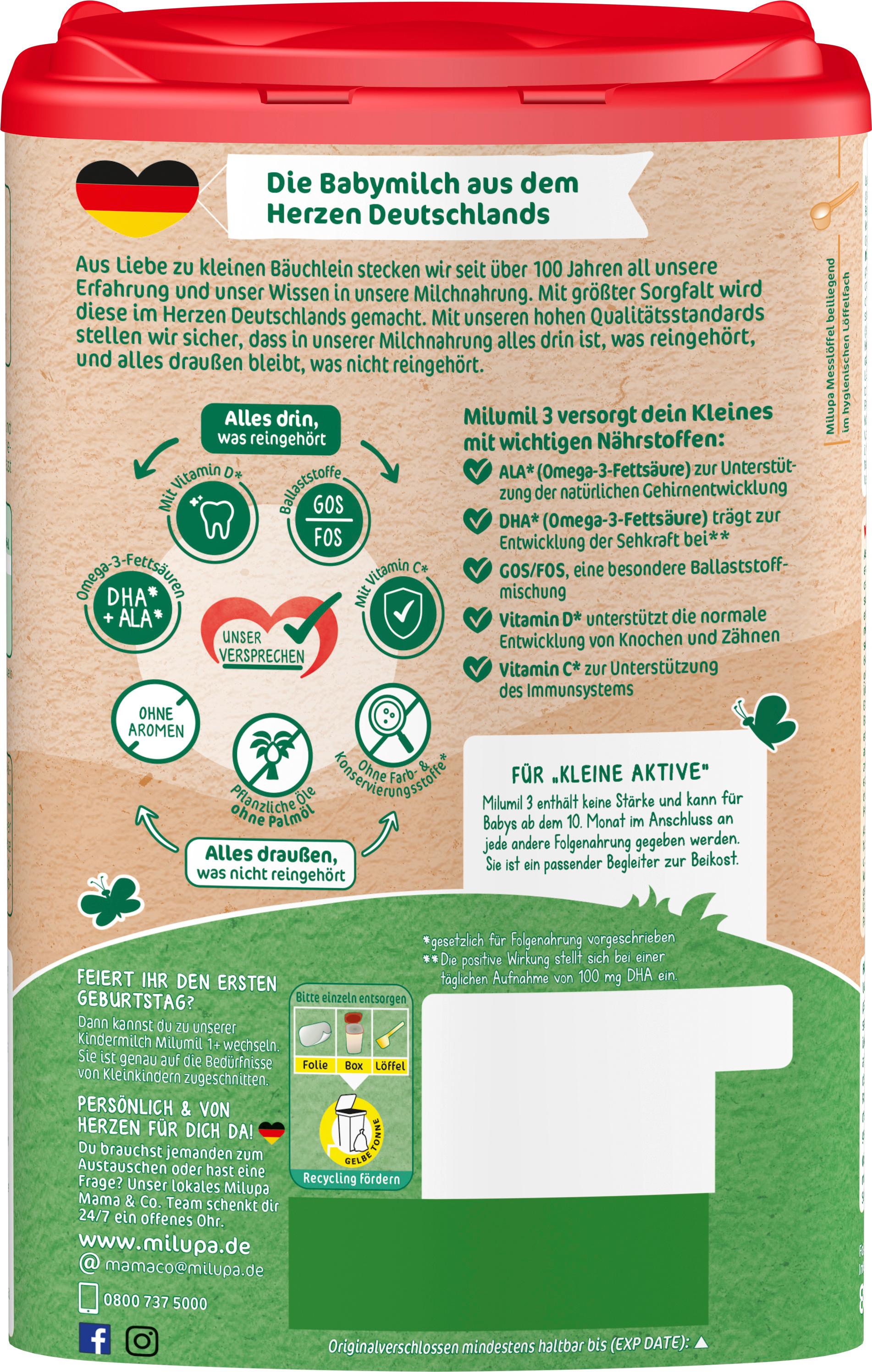 Produktbild Milupa Milumil 3 Folgemilch 2 von 12