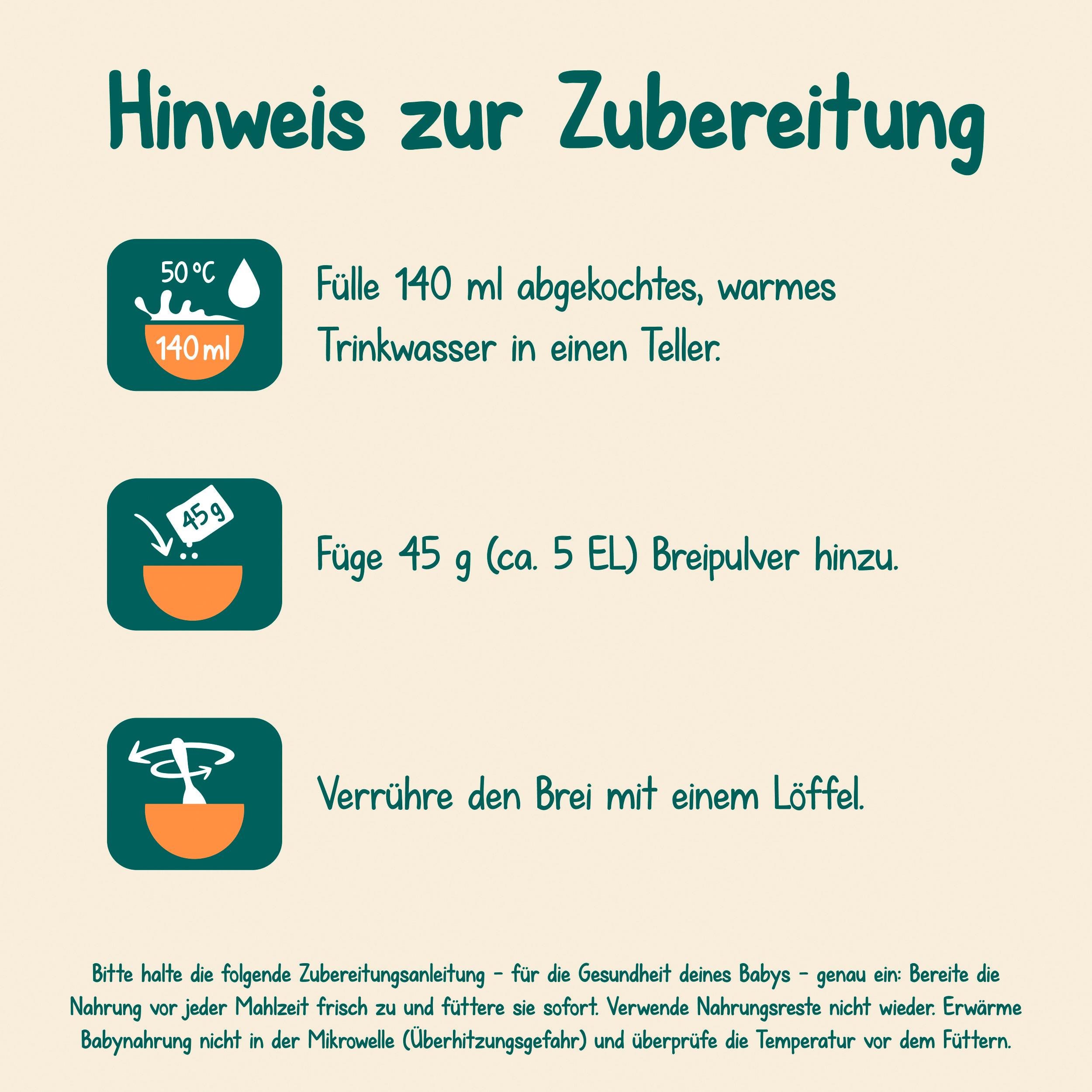 Produktbild MILUPA Milchbrei Butterkeks Gute Nacht ab dem 6. Monat 5 von 7