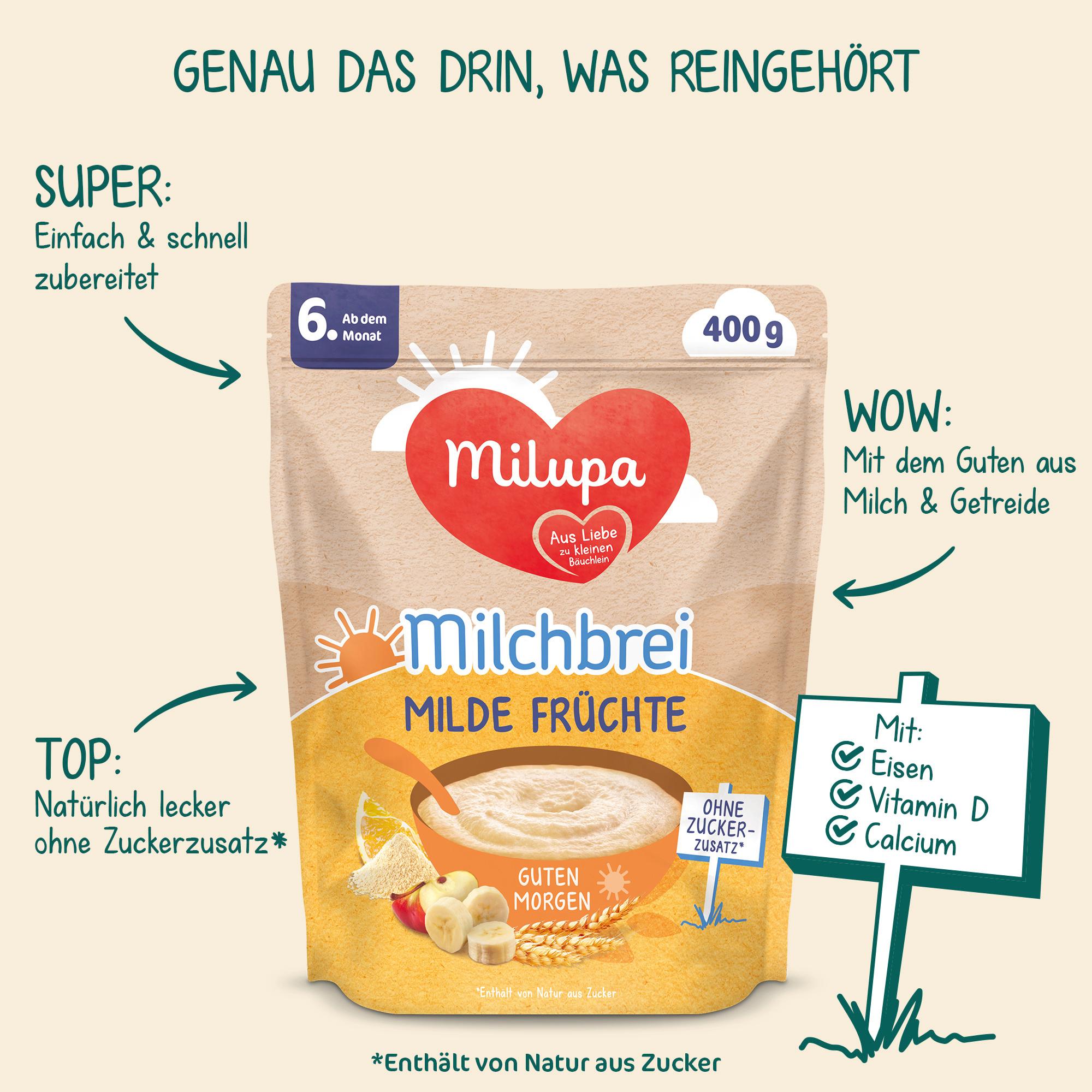Produktbild MILUPA Milchbrei Milde Früchte Guten Morgen ab dem 6. Monat 7 von 10