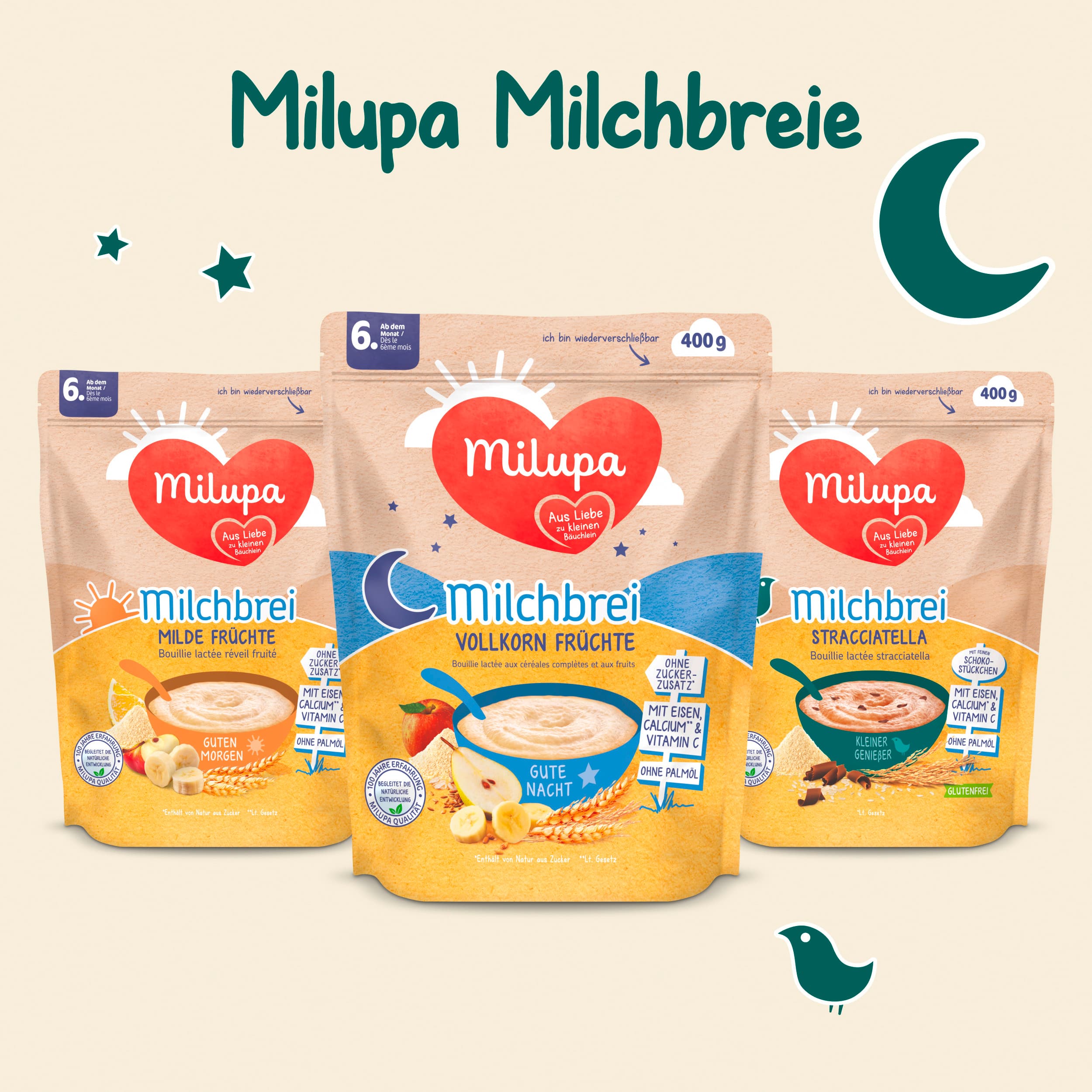 Produktbild MILUPA Milchbrei Vollkorn Früchte Gute Nacht ab dem 6. Monat 6 von 6