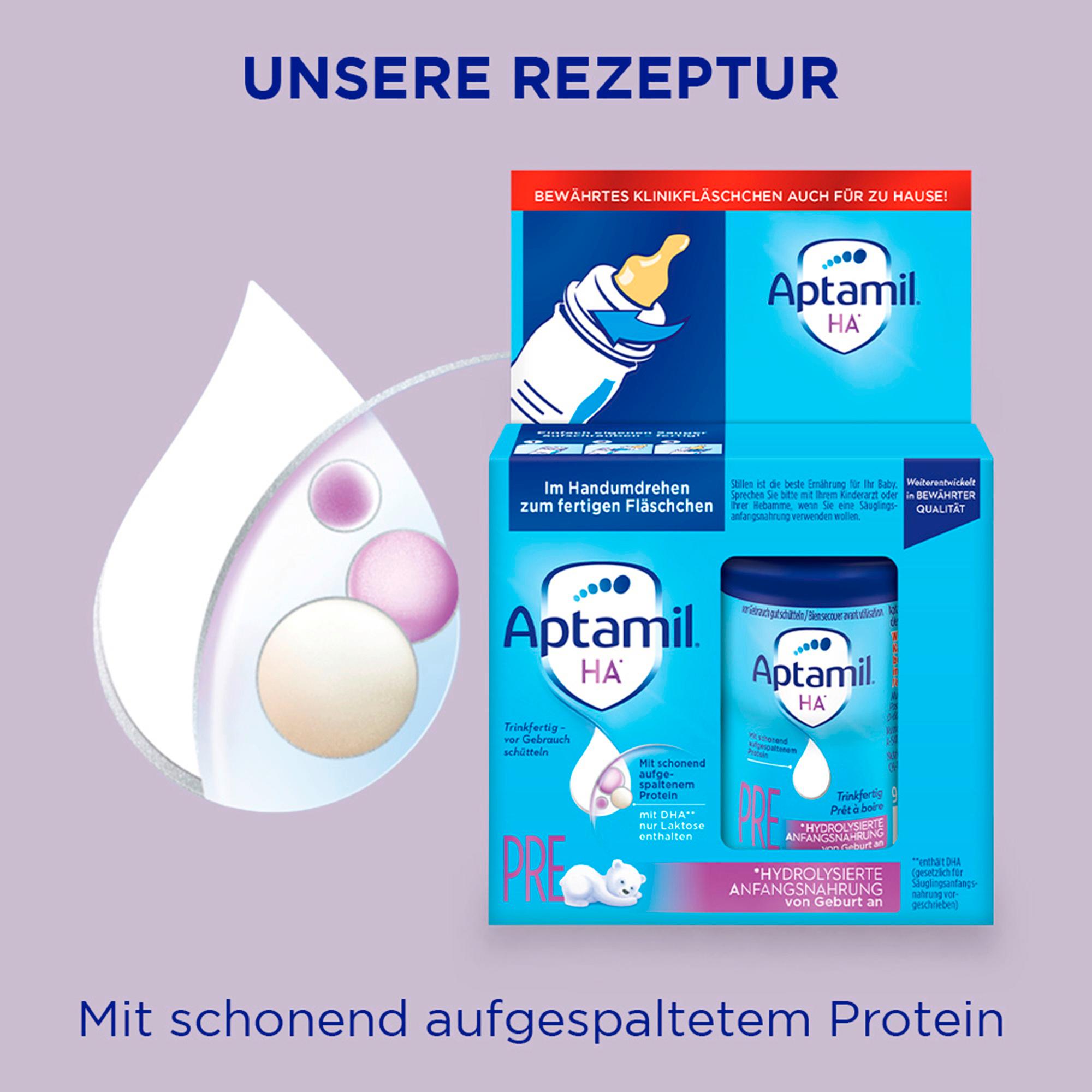 Produktbild Aptamil HA Pre Hydrolysierte Anfangsnahrung trinkfertig 3 von 9