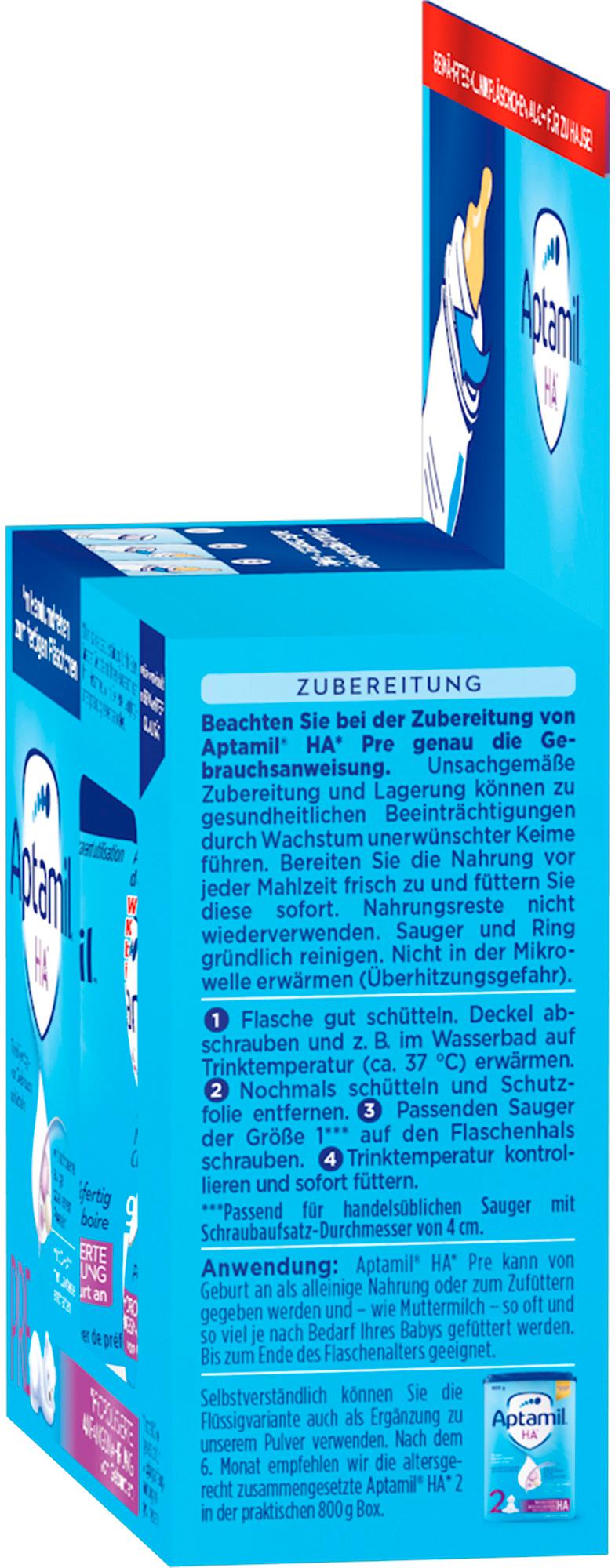 Produktbild Aptamil HA Pre Hydrolysierte Anfangsnahrung trinkfertig 6 von 9