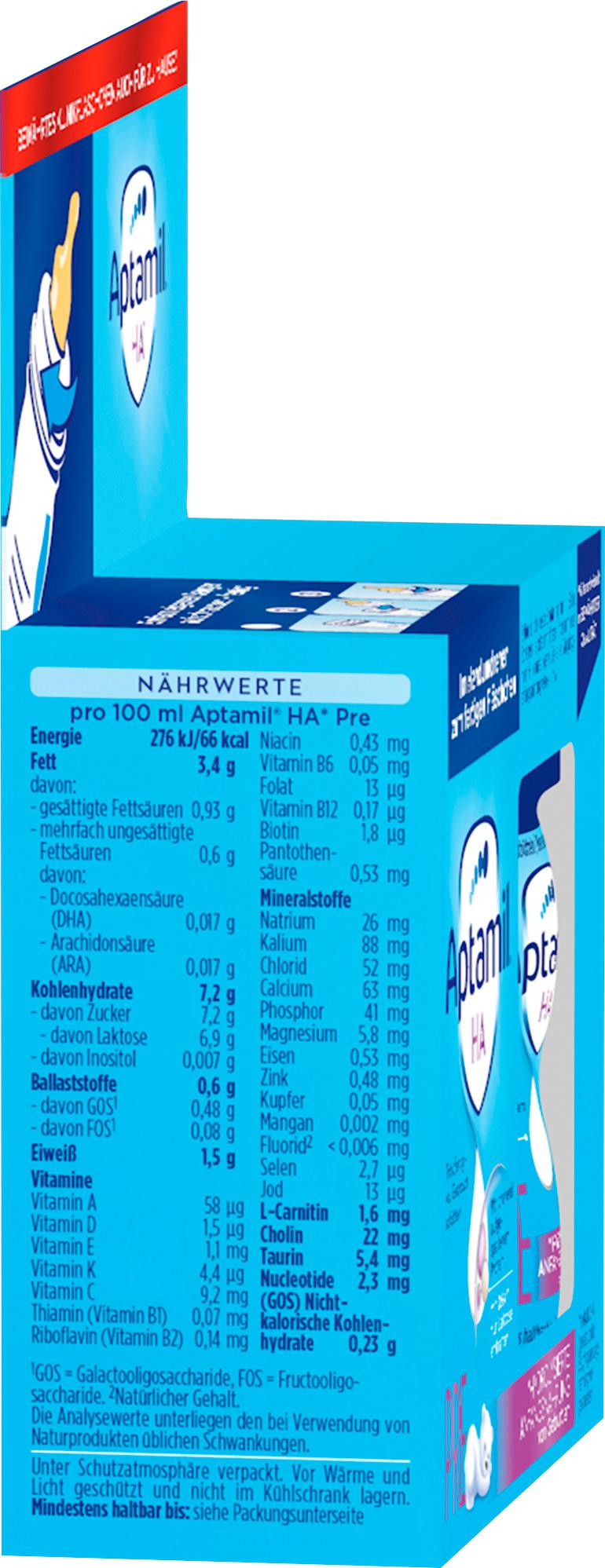 Produktbild Aptamil HA Pre Hydrolysierte Anfangsnahrung trinkfertig 8 von 9