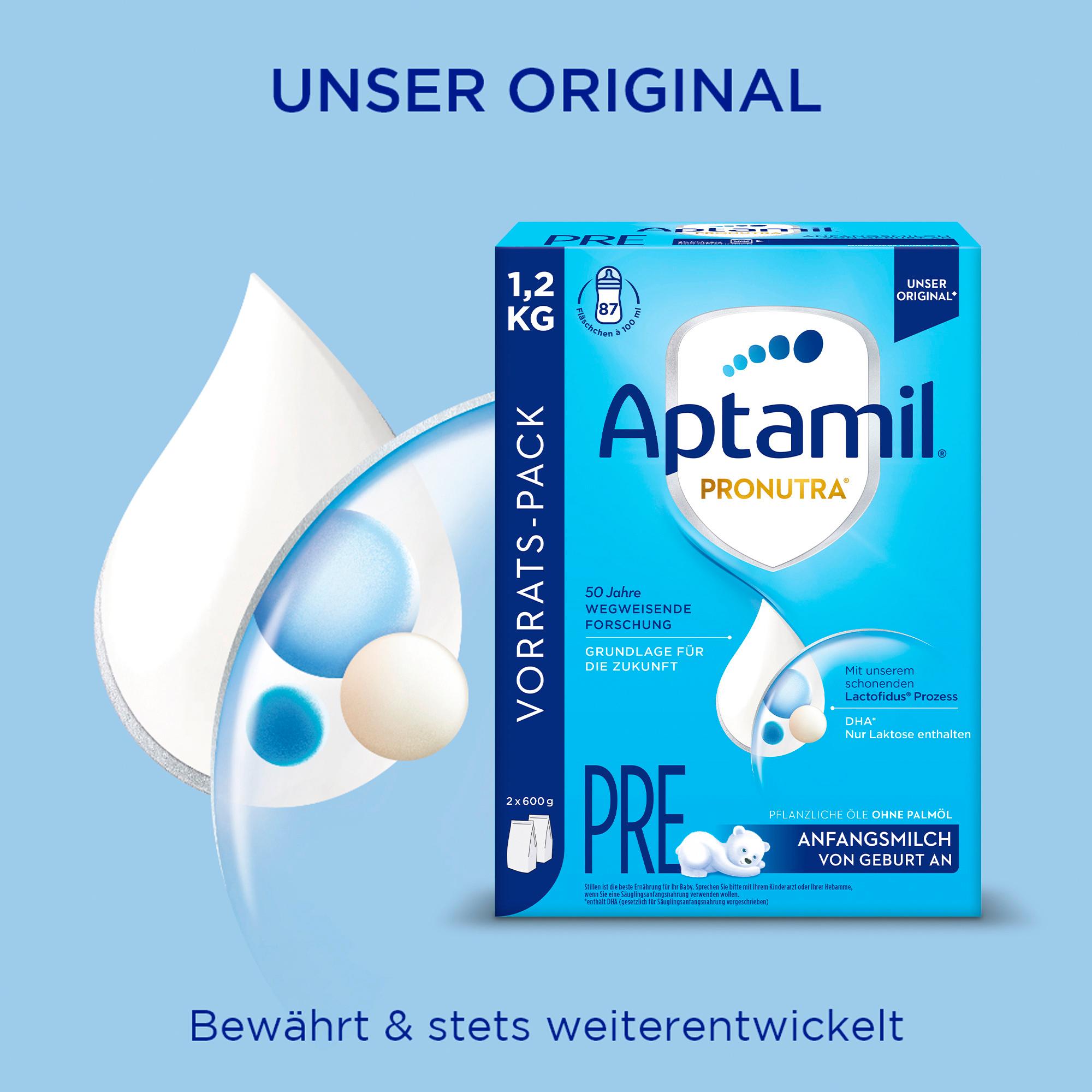Produktbild Aptamil Pronutra Anfangsnahrung Pre von Geburt an Vorratspack 8 von 9