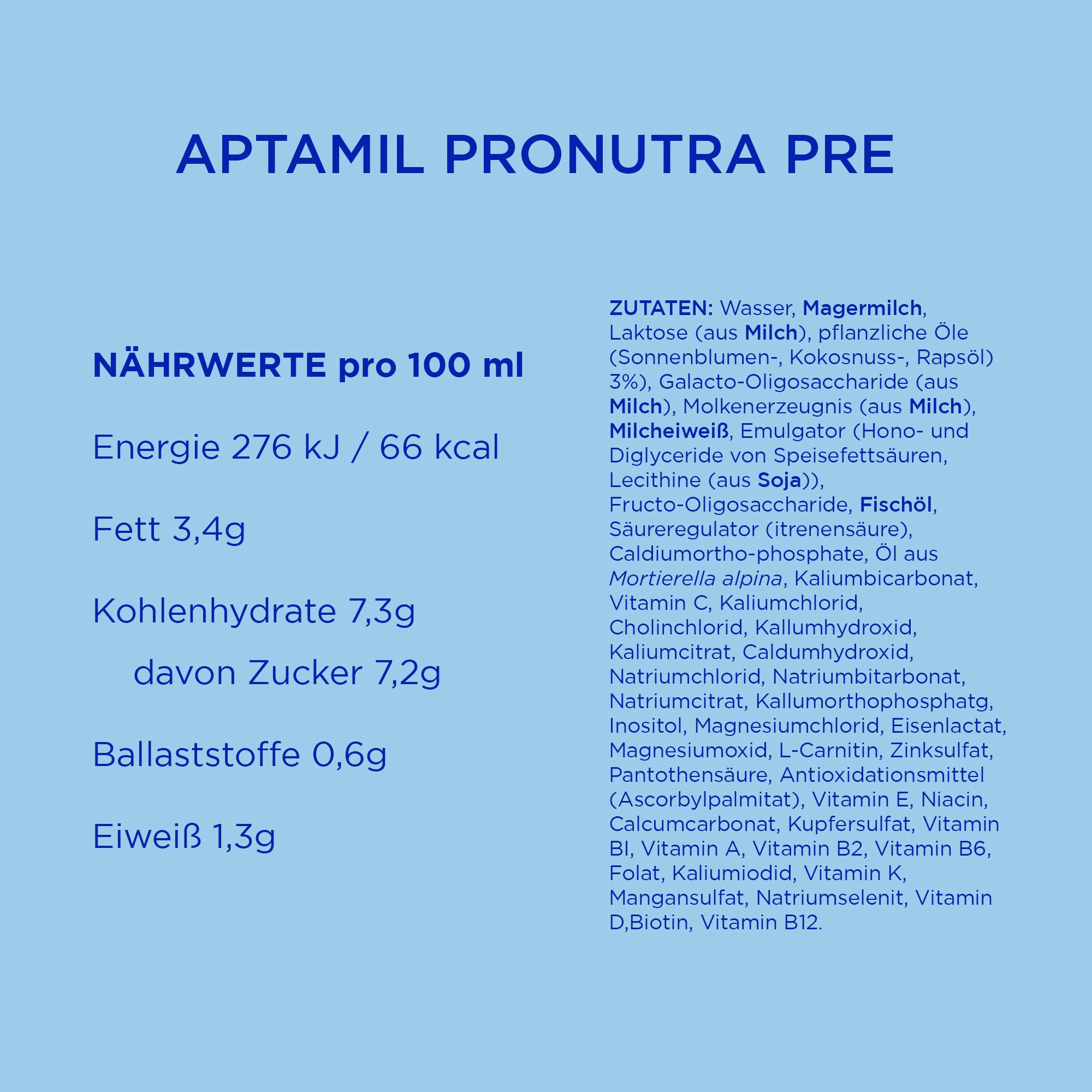 Produktbild Aptamil Pronutra Anfangsnahrung Pre von Geburt an Vorratspack 3 von 9
