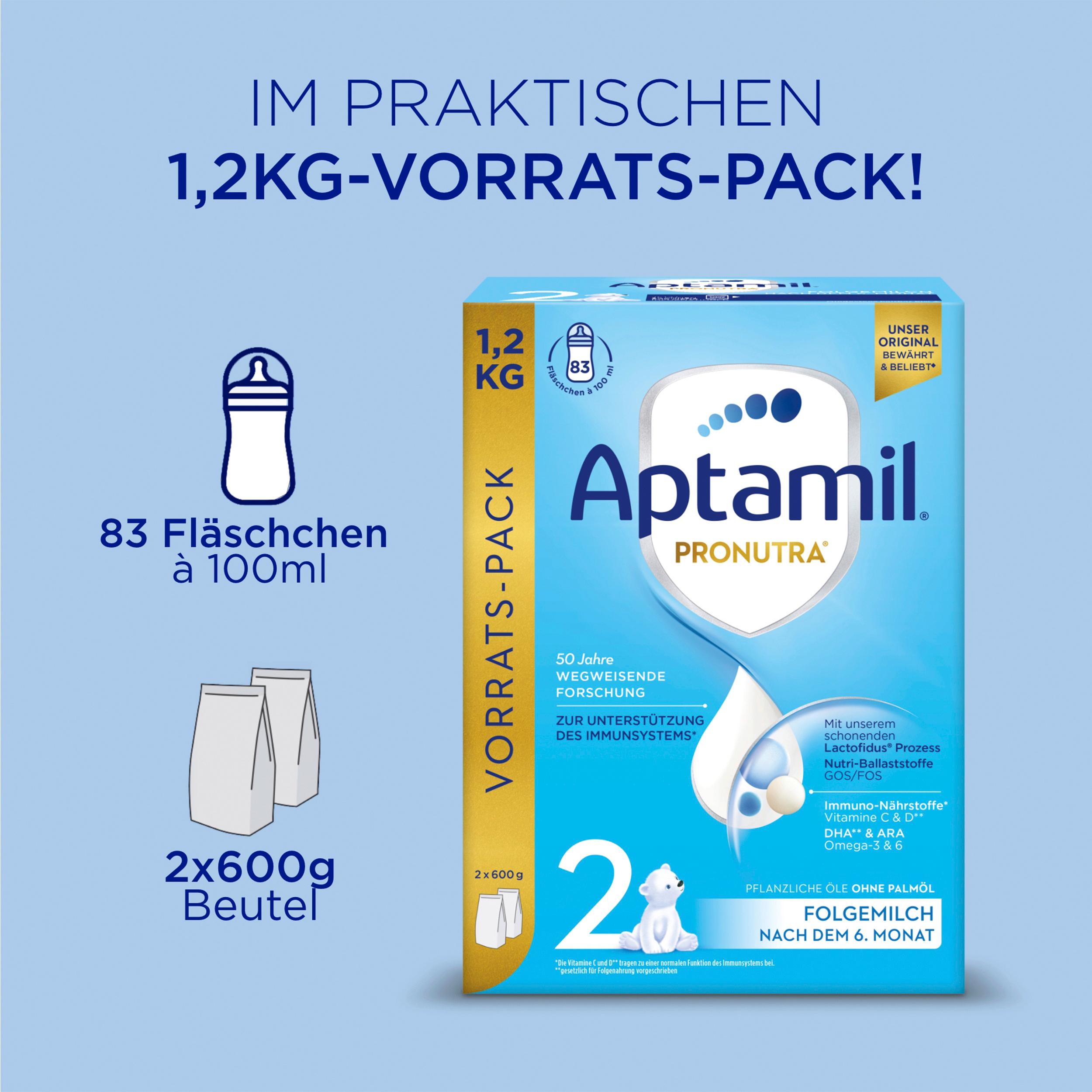Produktbild Aptamil Pronutra 2 Folgemilch Vorratspack 7 von 14