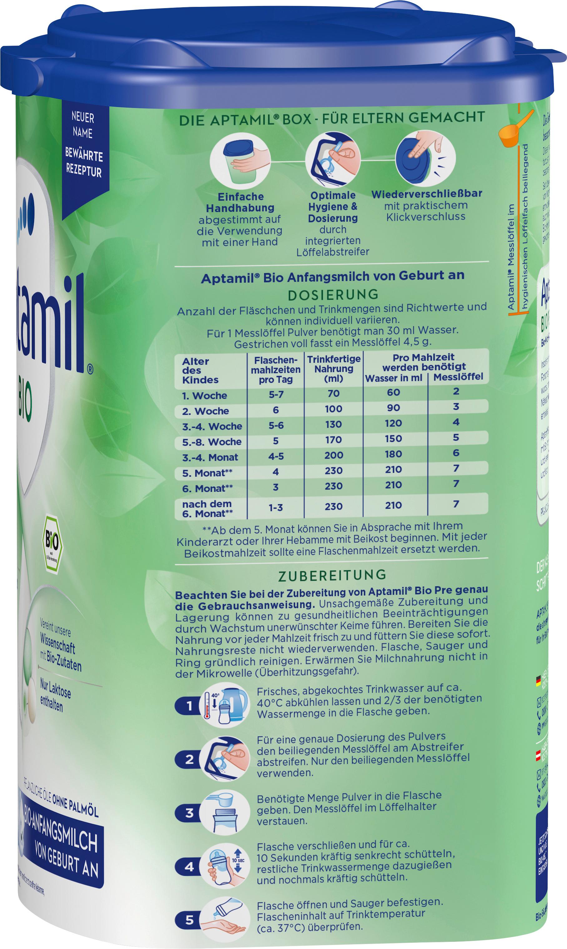 Produktbild Aptamil Bio-Anfangsmilch PRE 4 von 4
