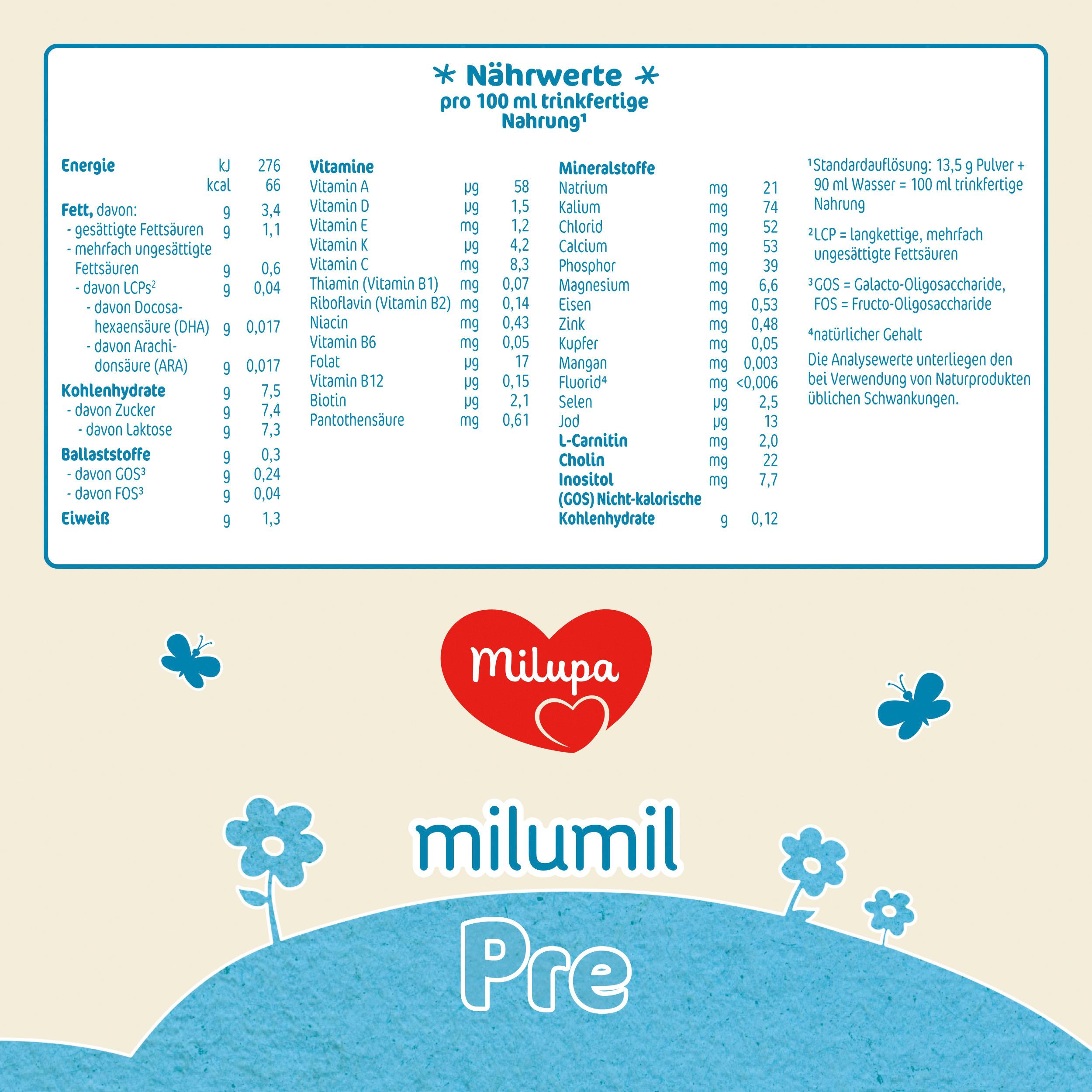 Produktbild Milupa milumil Pre Anfangsmilch Maxi-Pack 11 von 11