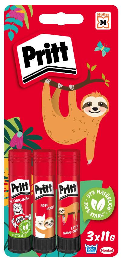 Pritt Klebestift Faultier 3x11g