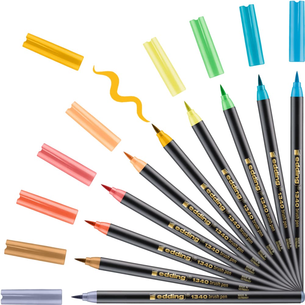 Produktbild edding 1340 Brush Lettering 10er-Set sanfte Farben sortiert 8 von 11