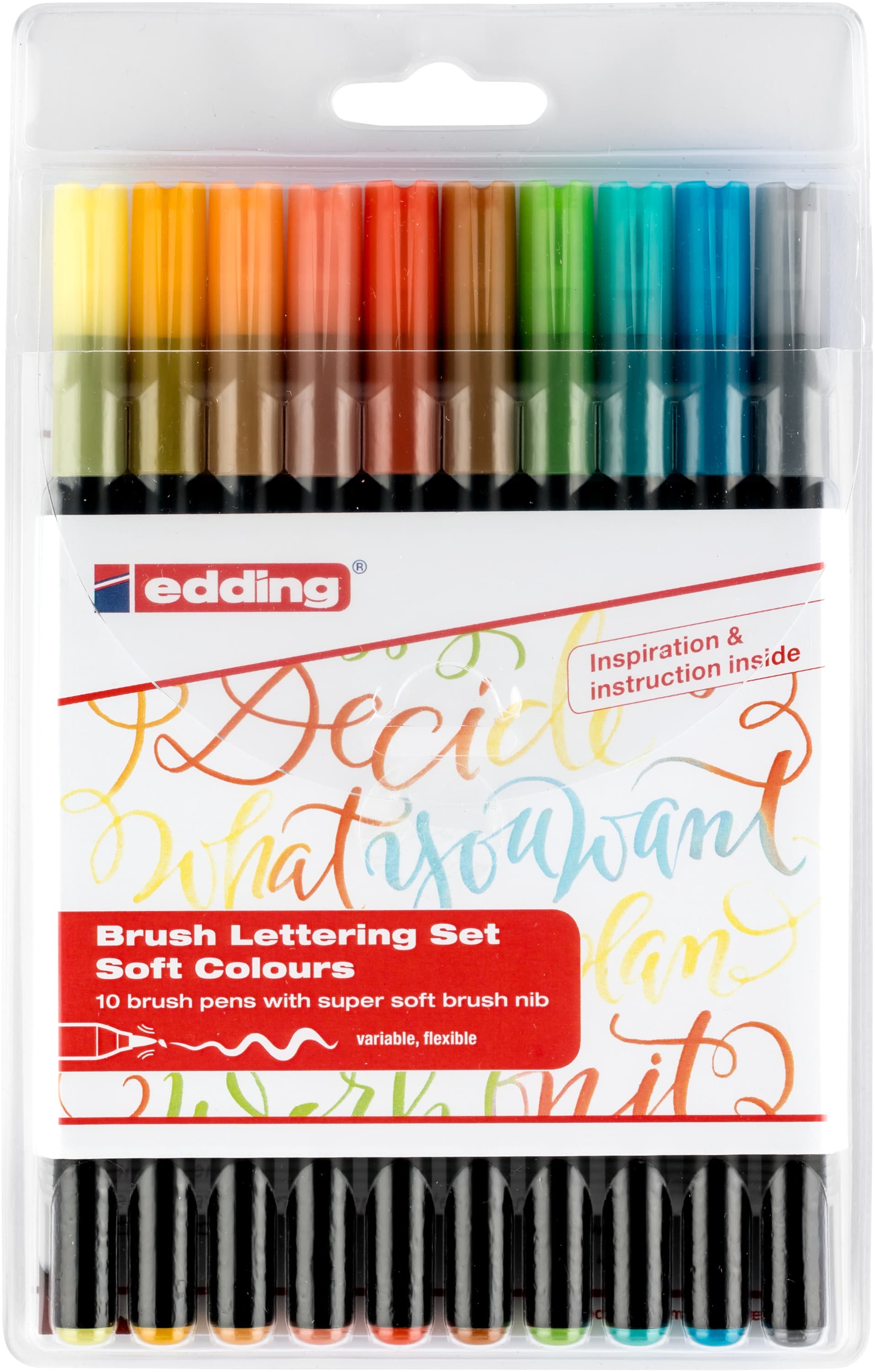 edding 1340 Brush Lettering 10er-Set sanfte Farben sortiert