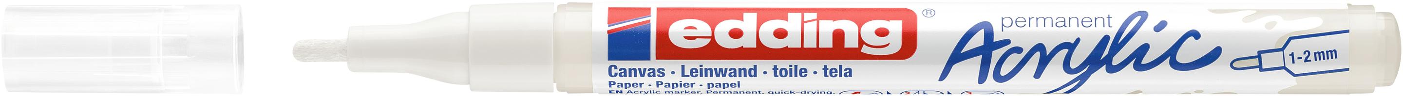 Produktbild edding Acrylmarker 5300 fein verkehrsweiss 2 von 9