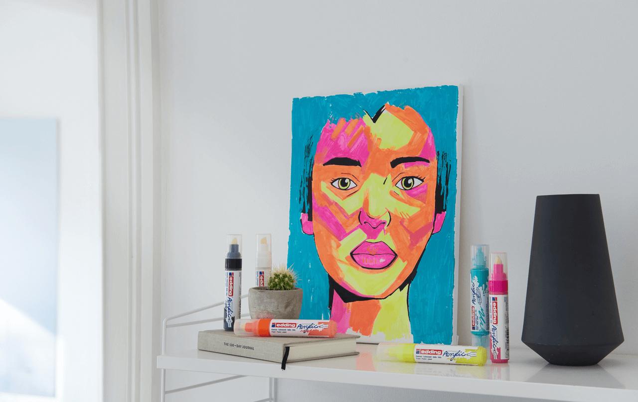 Produktbild edding Acrylmarker 5000 5er-Set breit neon 7 von 9