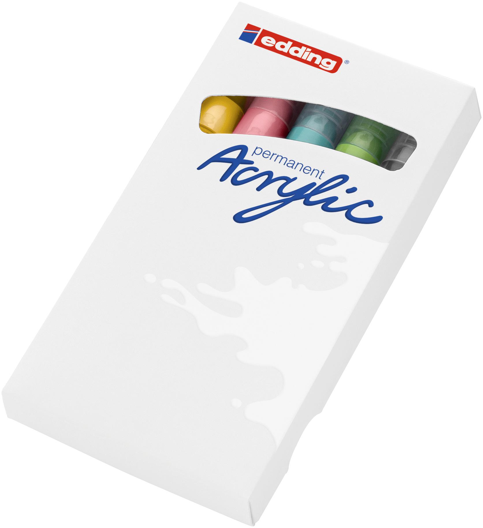 Produktbild edding Acrylmarker 5100 5er-Set medium pastell 3 von 13