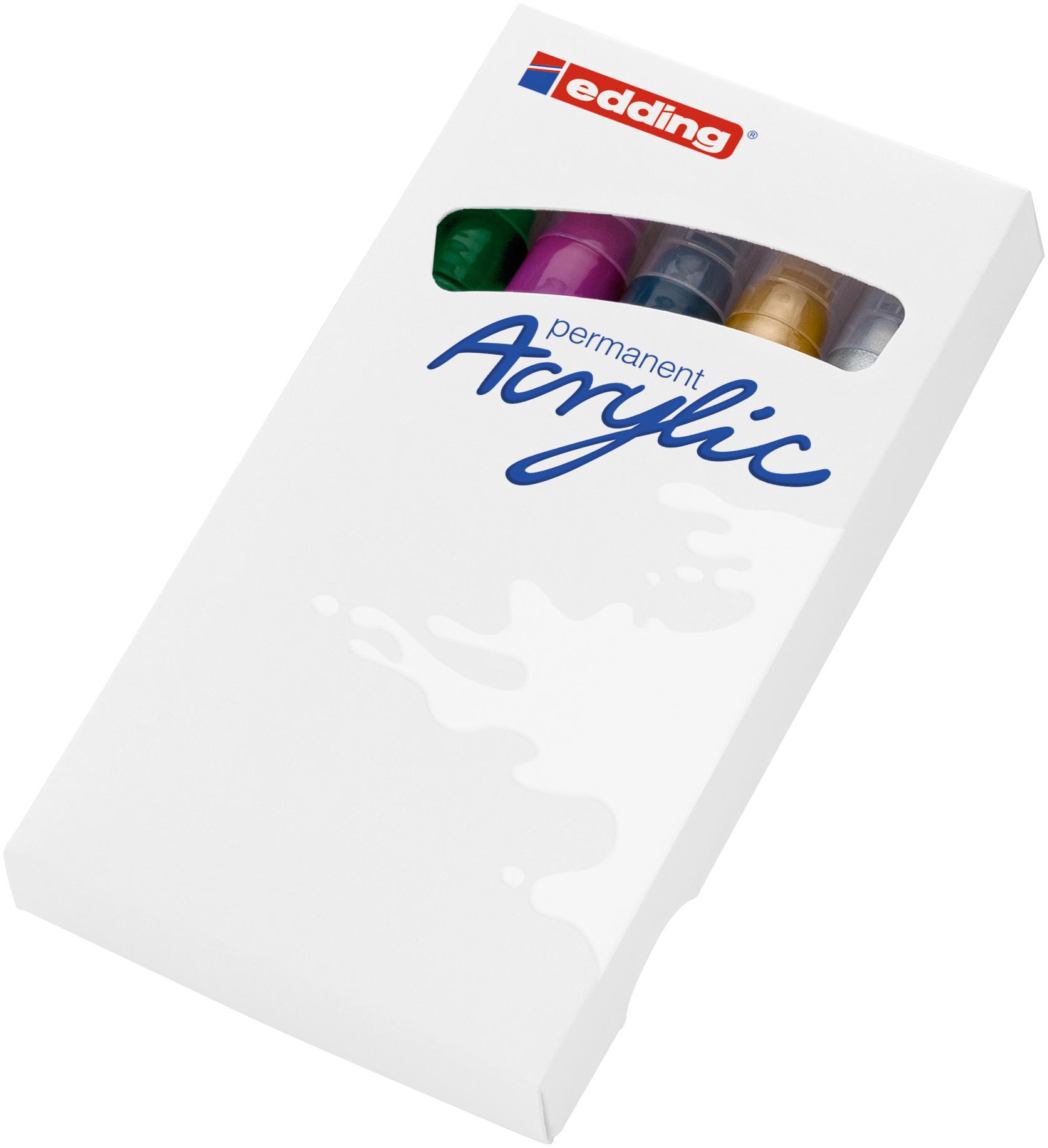 Produktbild edding Acrylmarker 5100 5er-Set medium festive 2 von 12