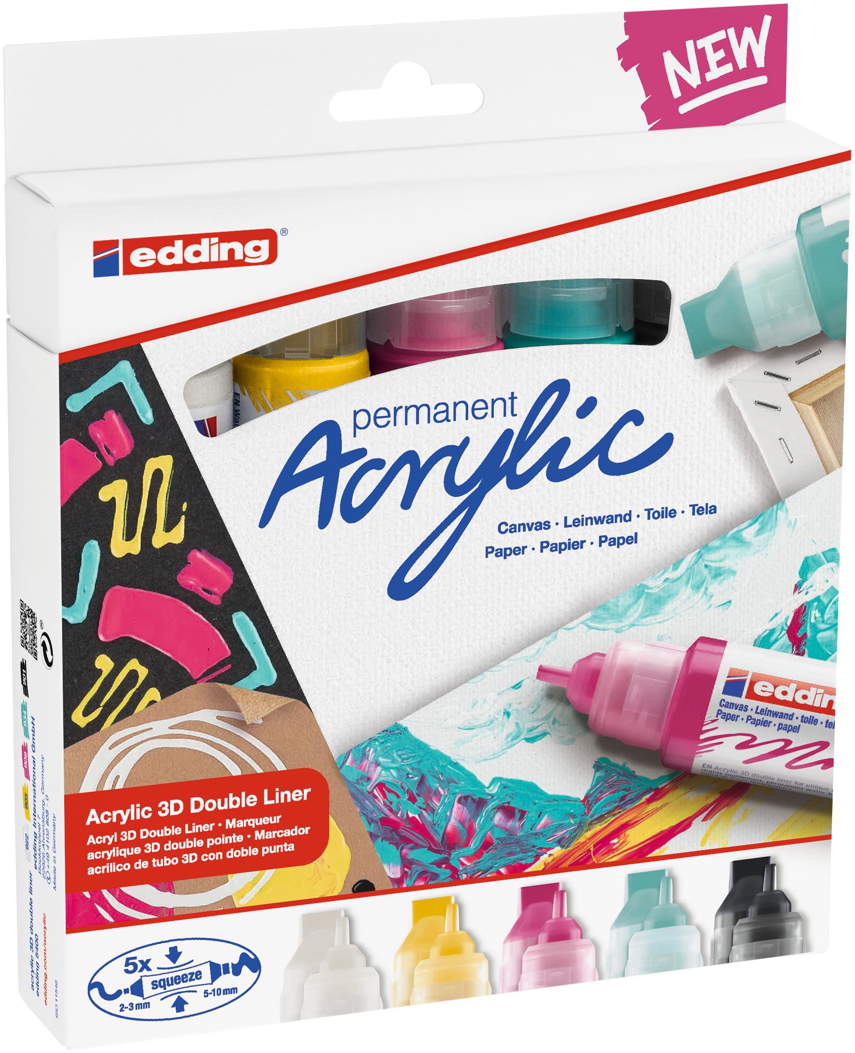 Produktbild edding Double Liner 3D 5400 5er-Set basic 3 von 10