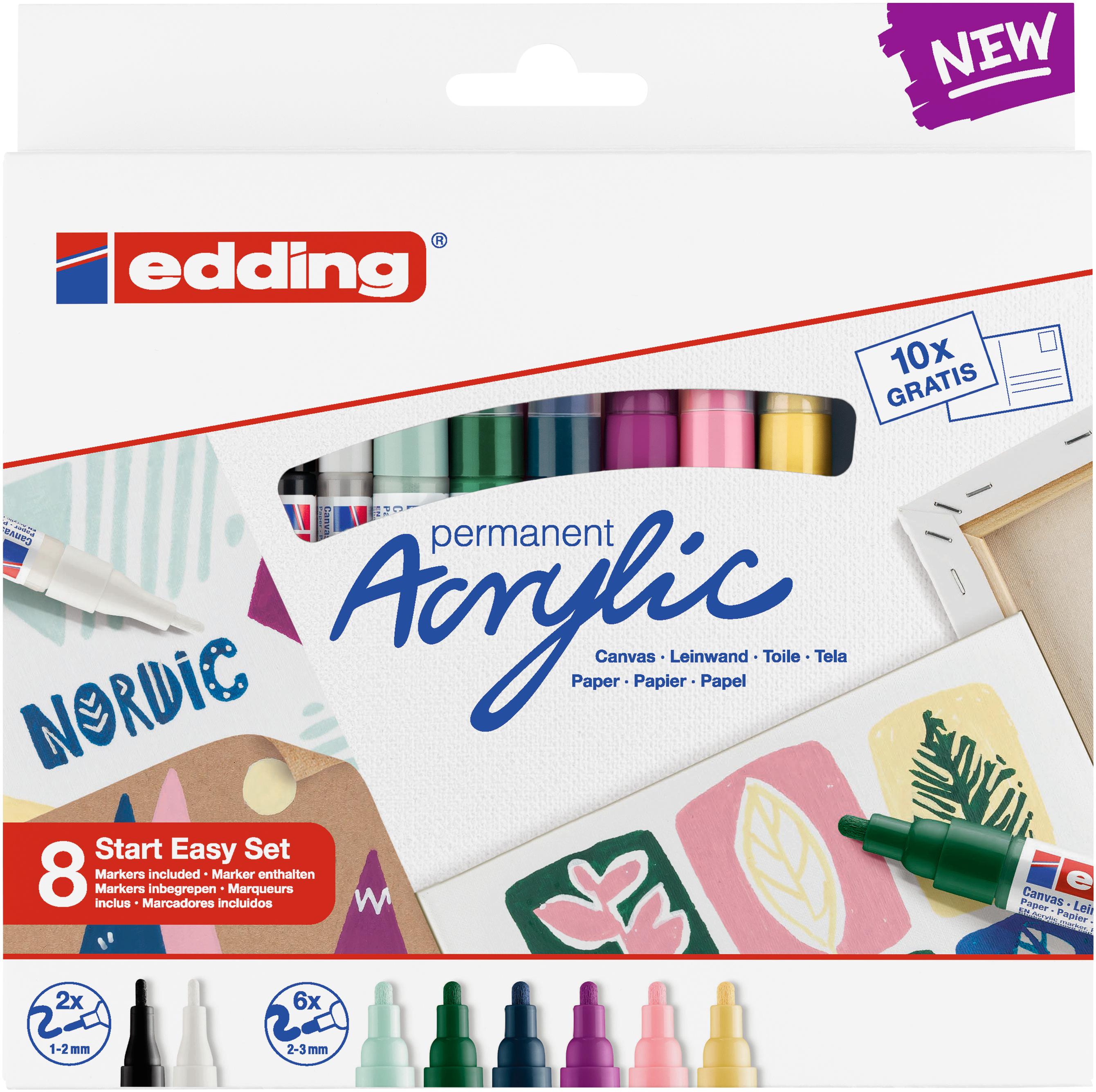 edding Start Easy 8er-Acryl-Set Nordic