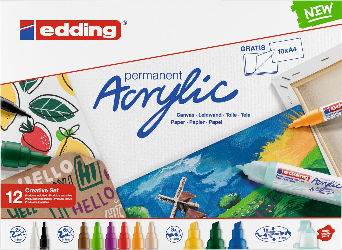edding Acryl-Kreativset basic 12er Set