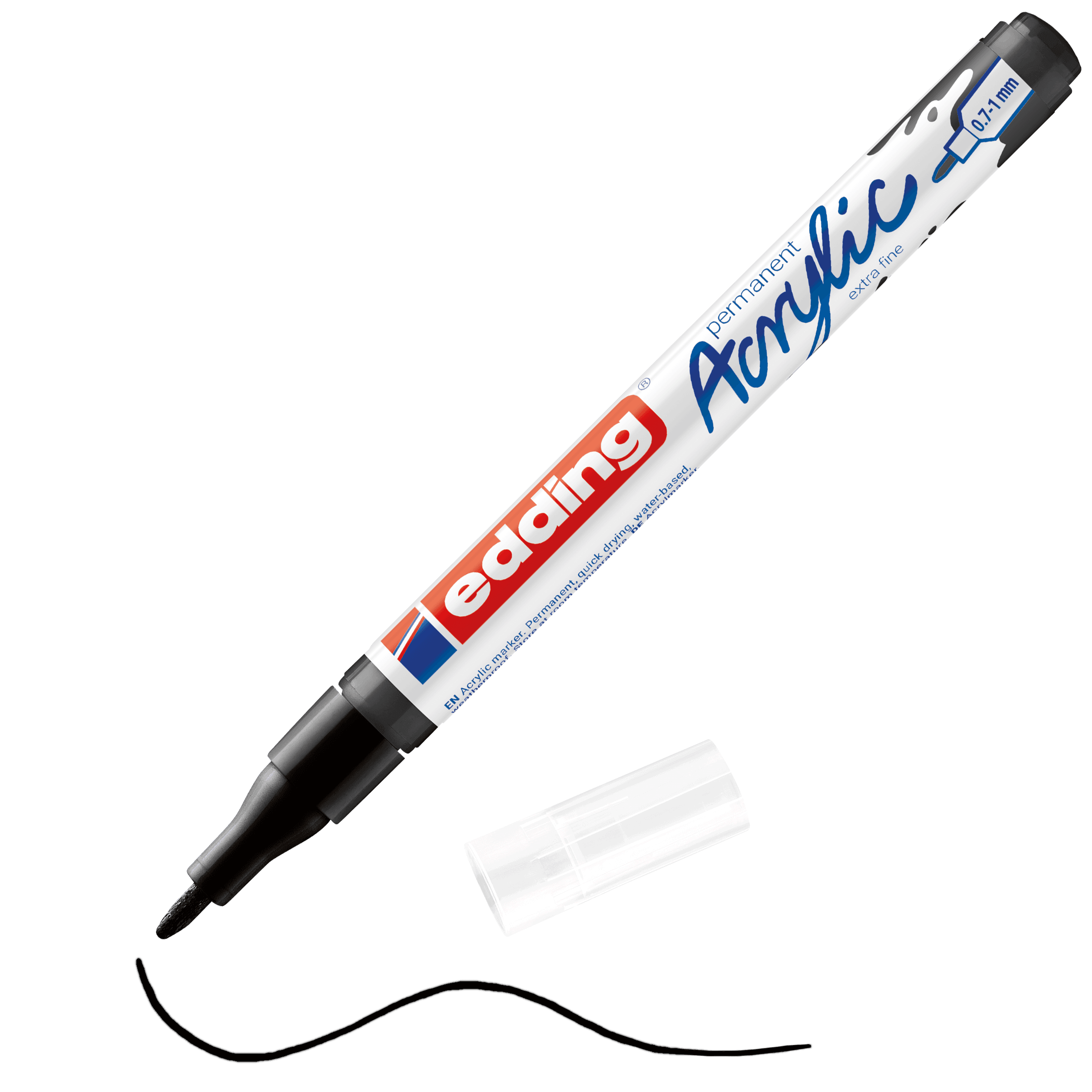 edding 5500 Acrylmarker extra fein tiefschwarz matt