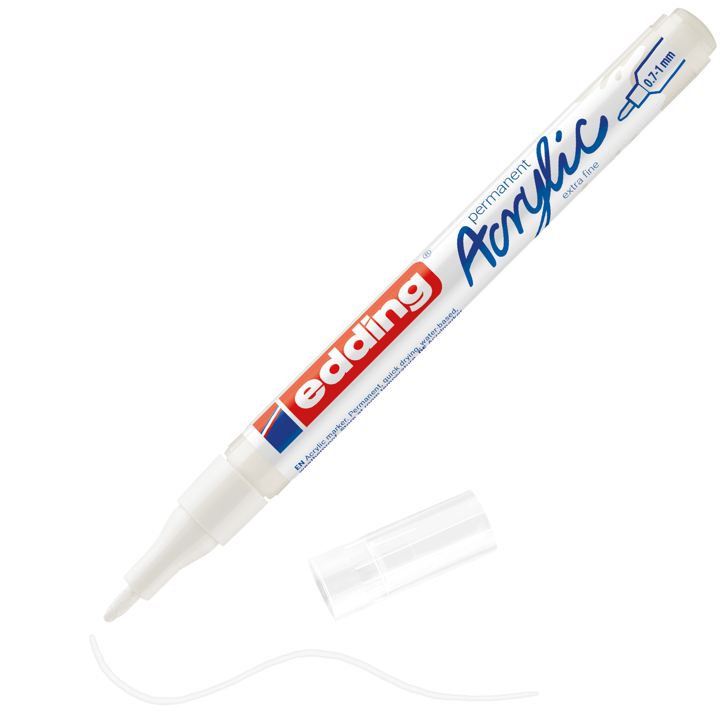 edding 5500 Acrylmarker extra fein verkehrsweiß matt