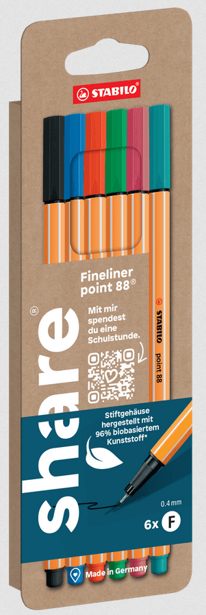 share Fineliner F 6St Set by Stabilo