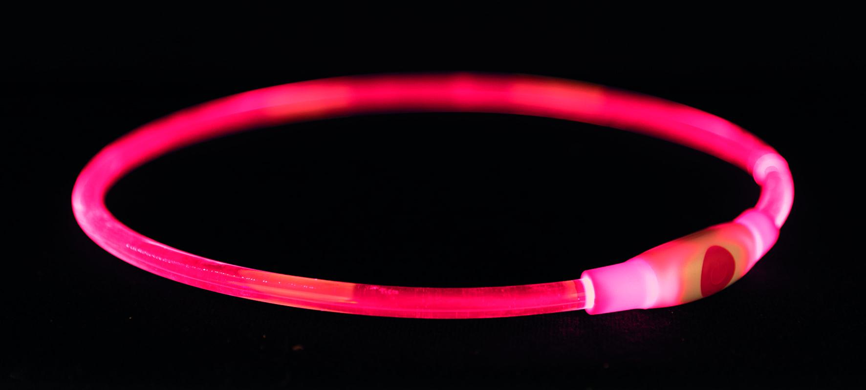 Trixie Flash Leuchtring USB rot L-XL 65 cm/8 mm Hundezubehör