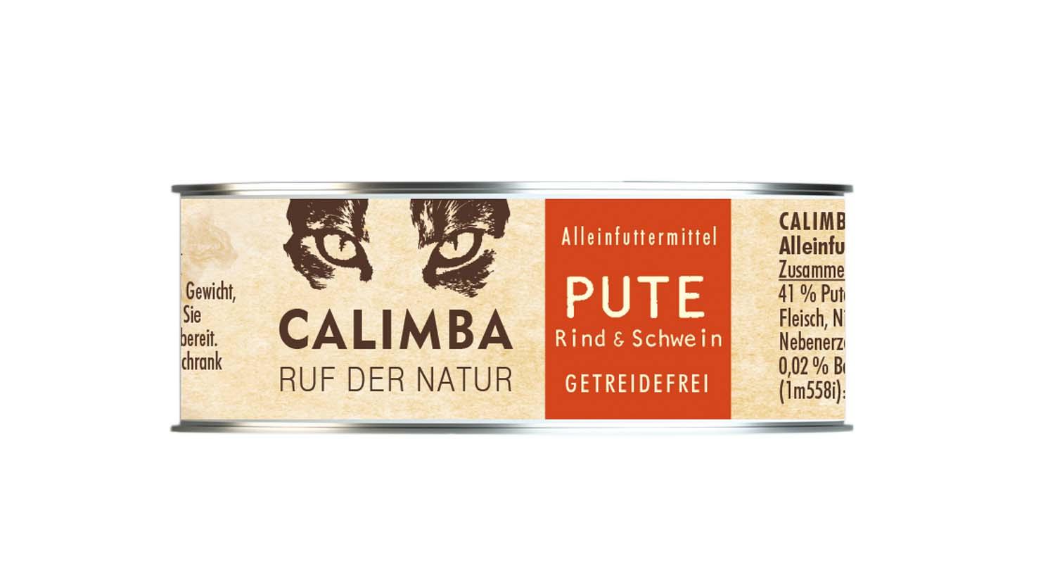 CALIMBA Katzennassfutter Pute mit Rind Dose