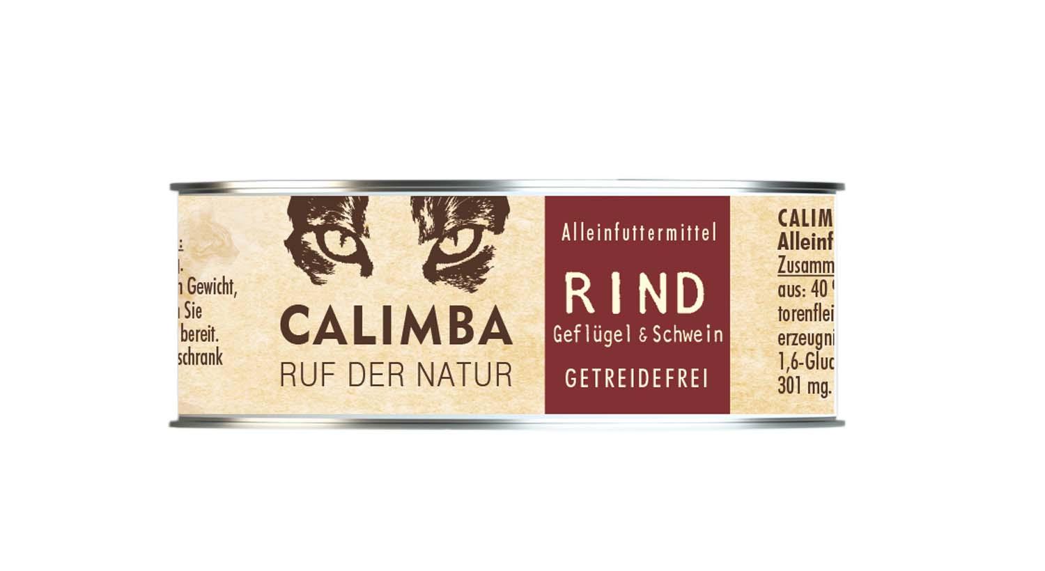 CALIMBA Katzennassfutter Rind mit Geflügel&Schwein Dose