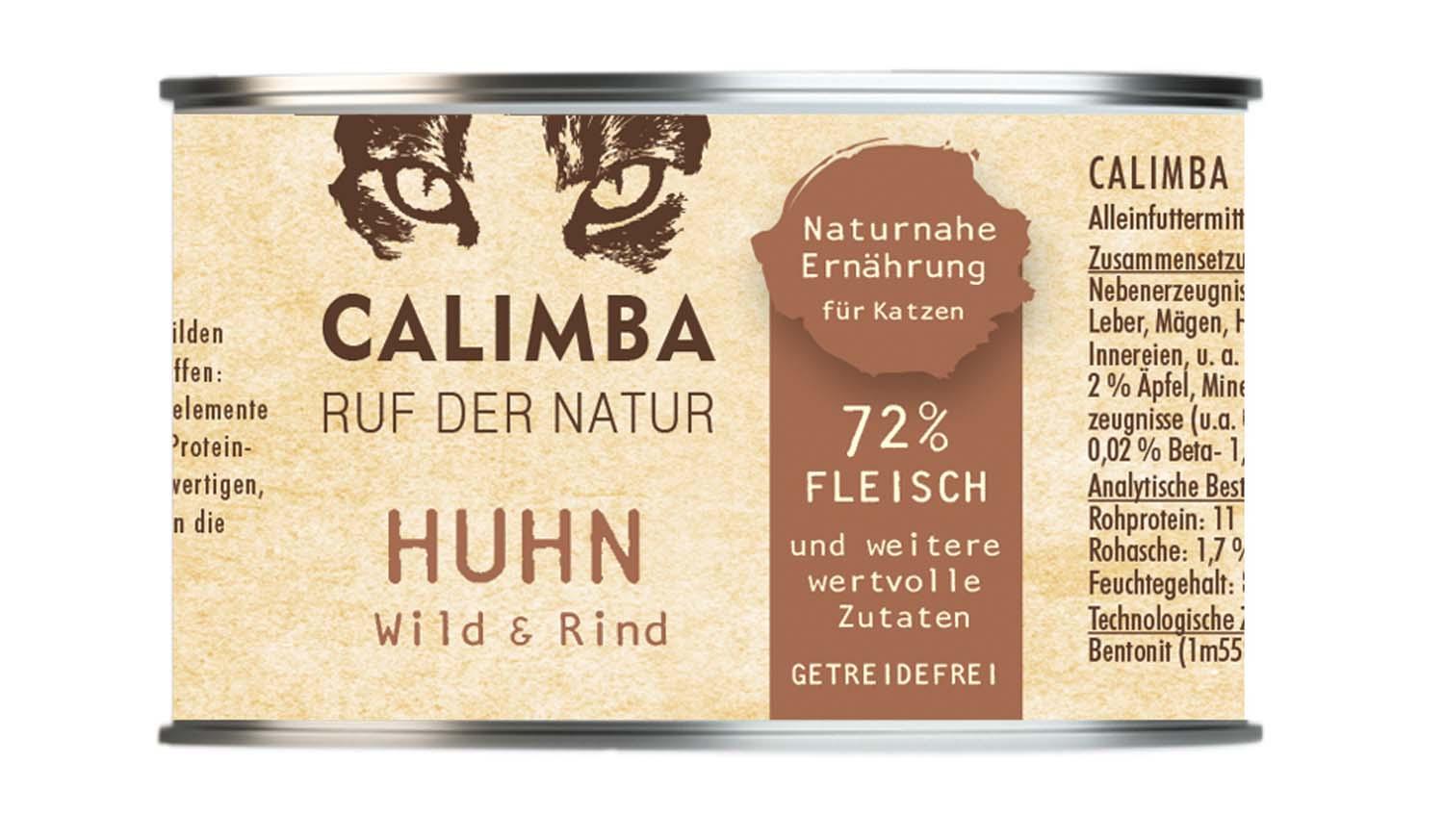 CALIMBA Katzennassfutter Huhn mit Wild Dose