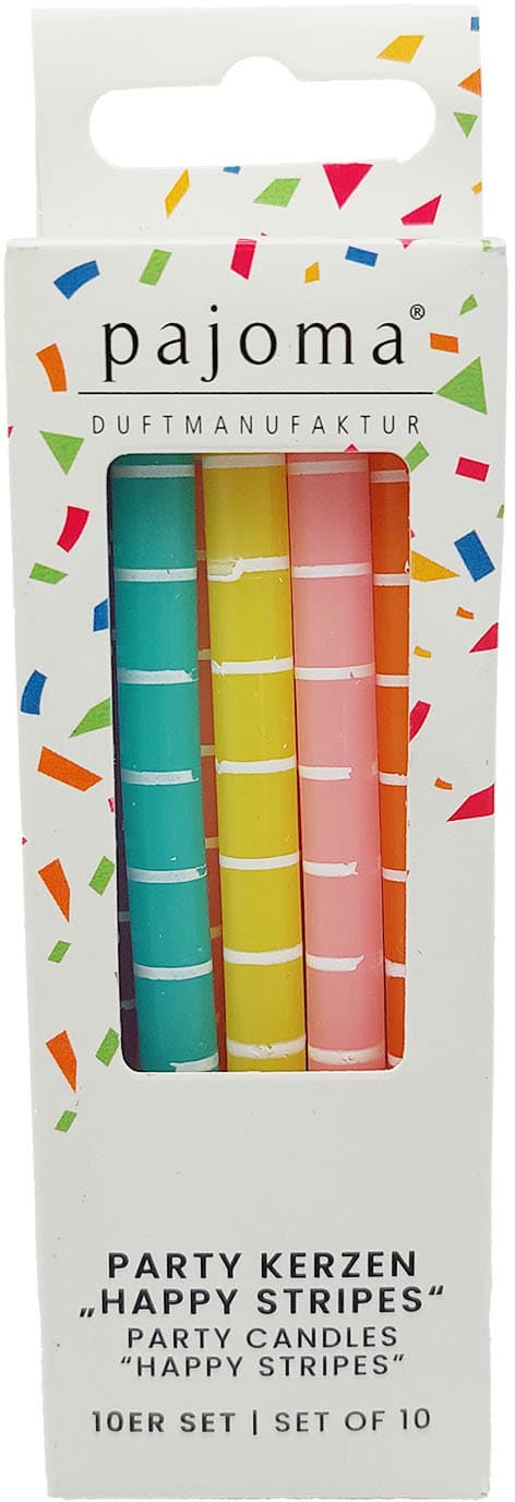pajoma Geburtstagskerzen Happy Stripes