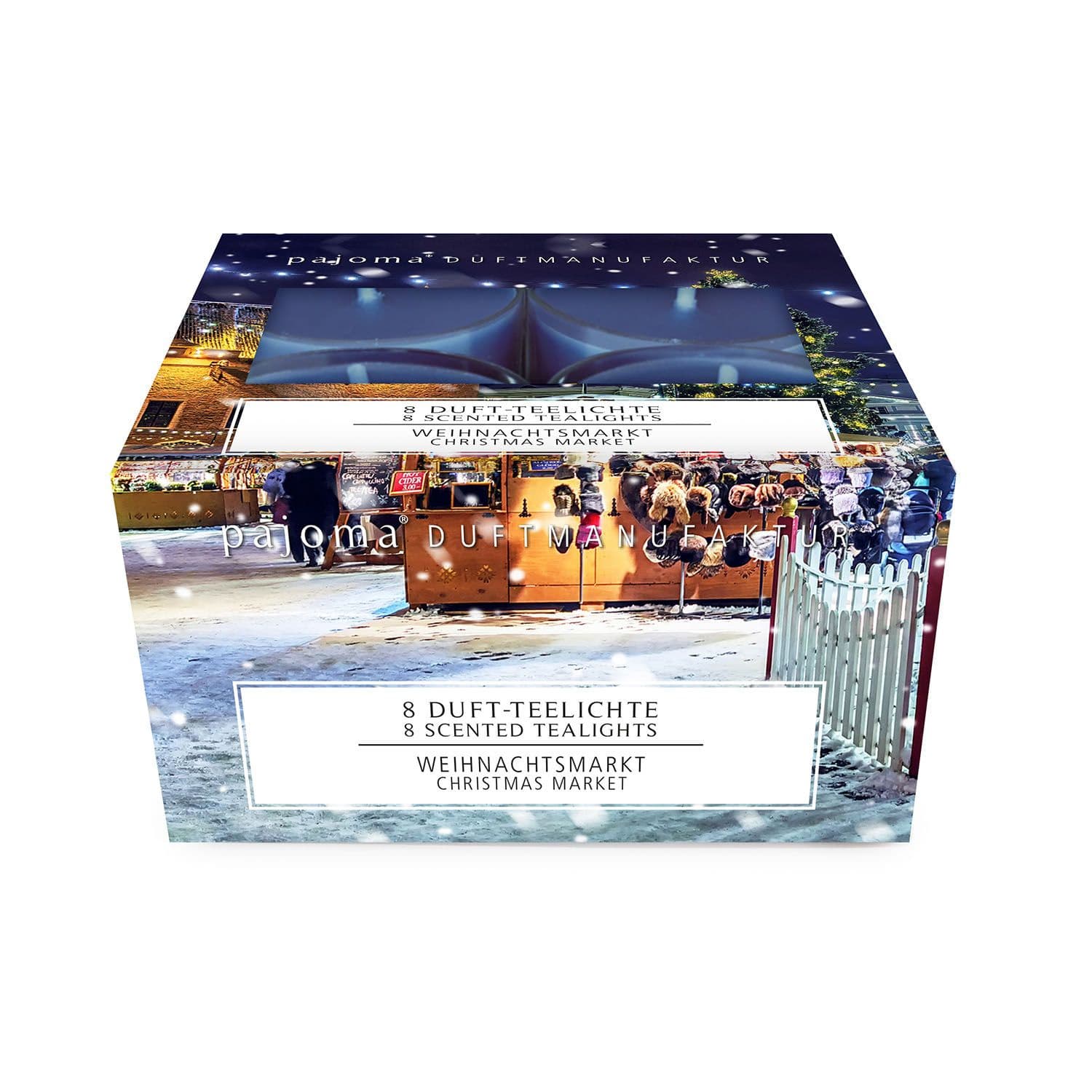 pajoma Teelichter Weihnachtsmarkt 8er Set