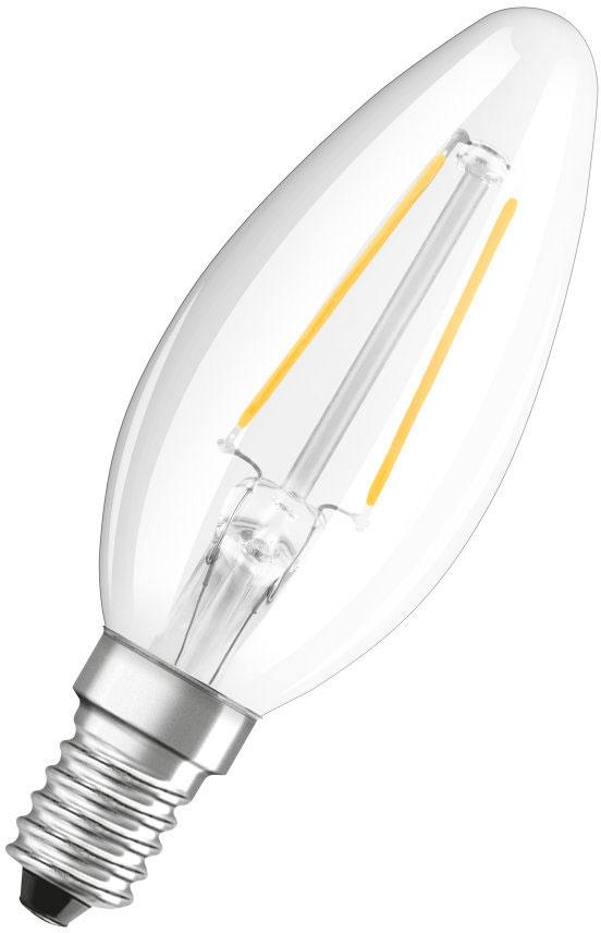 OSRAM LED-Filament-Lampe klassische Minikerzenform, E14 - 2,5 Watt