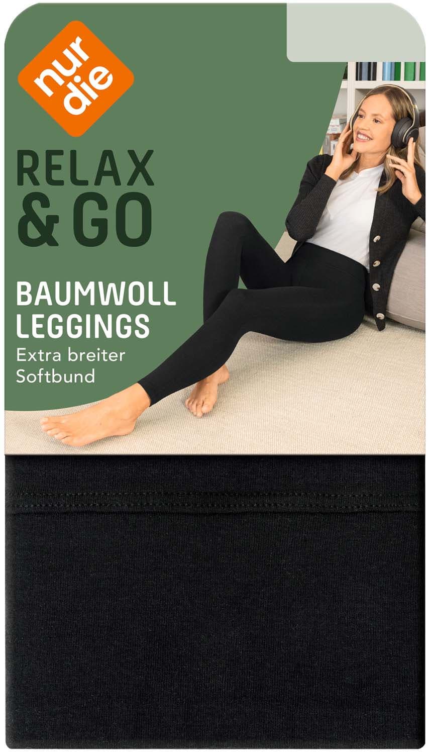 NUR DIE Damen Leggings Baumwolle 100 DEN