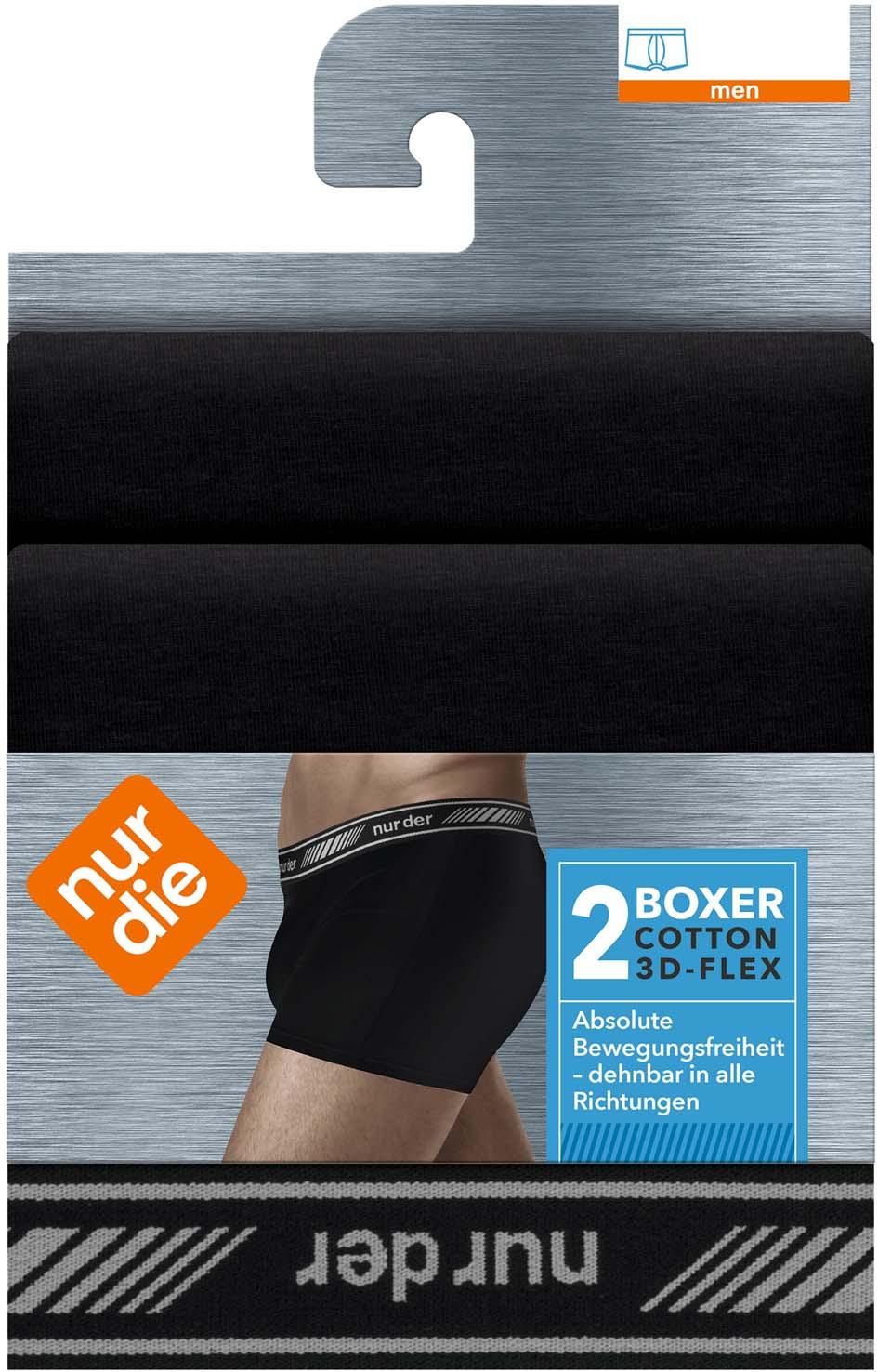 NUR DIE Herren Boxer 3D Flex 2er Pack