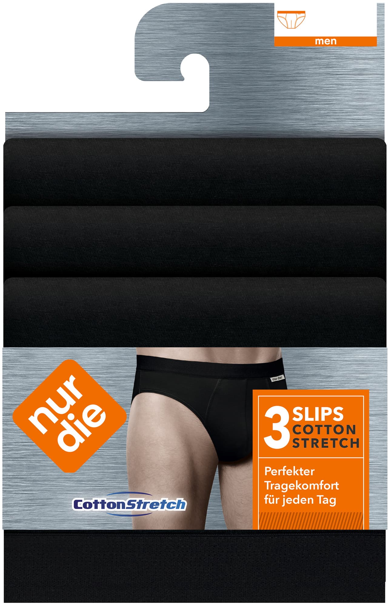 NUR DIE Herren Slip Cotton Stretch 3er Pack