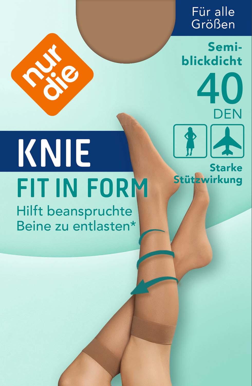 NUR DIE Damen Kniestrümpfe Fit in Form 40 DEN