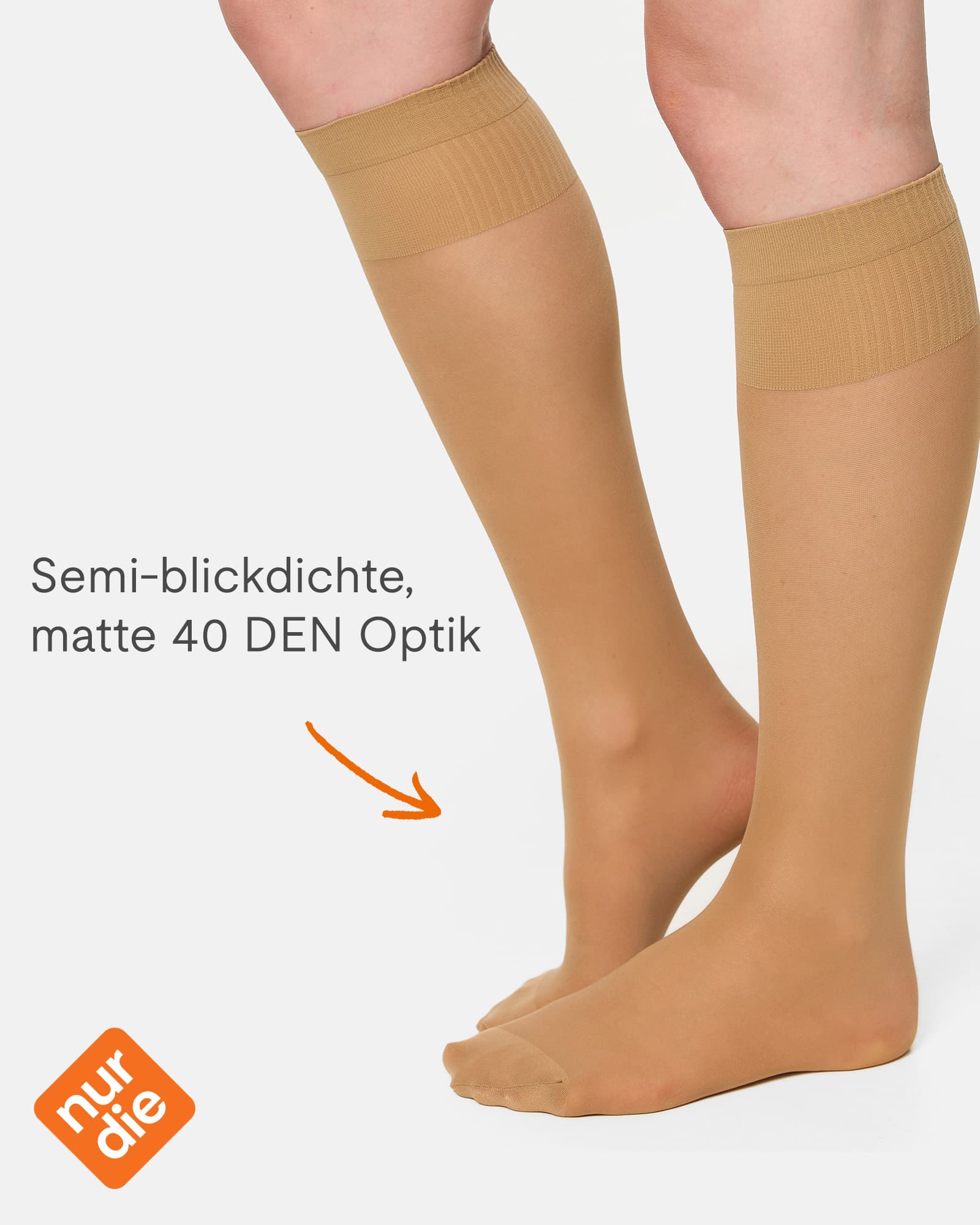 Produktbild NUR DIE Damen Kniestrumpf Vitastütz DEN 40 6 von 6
