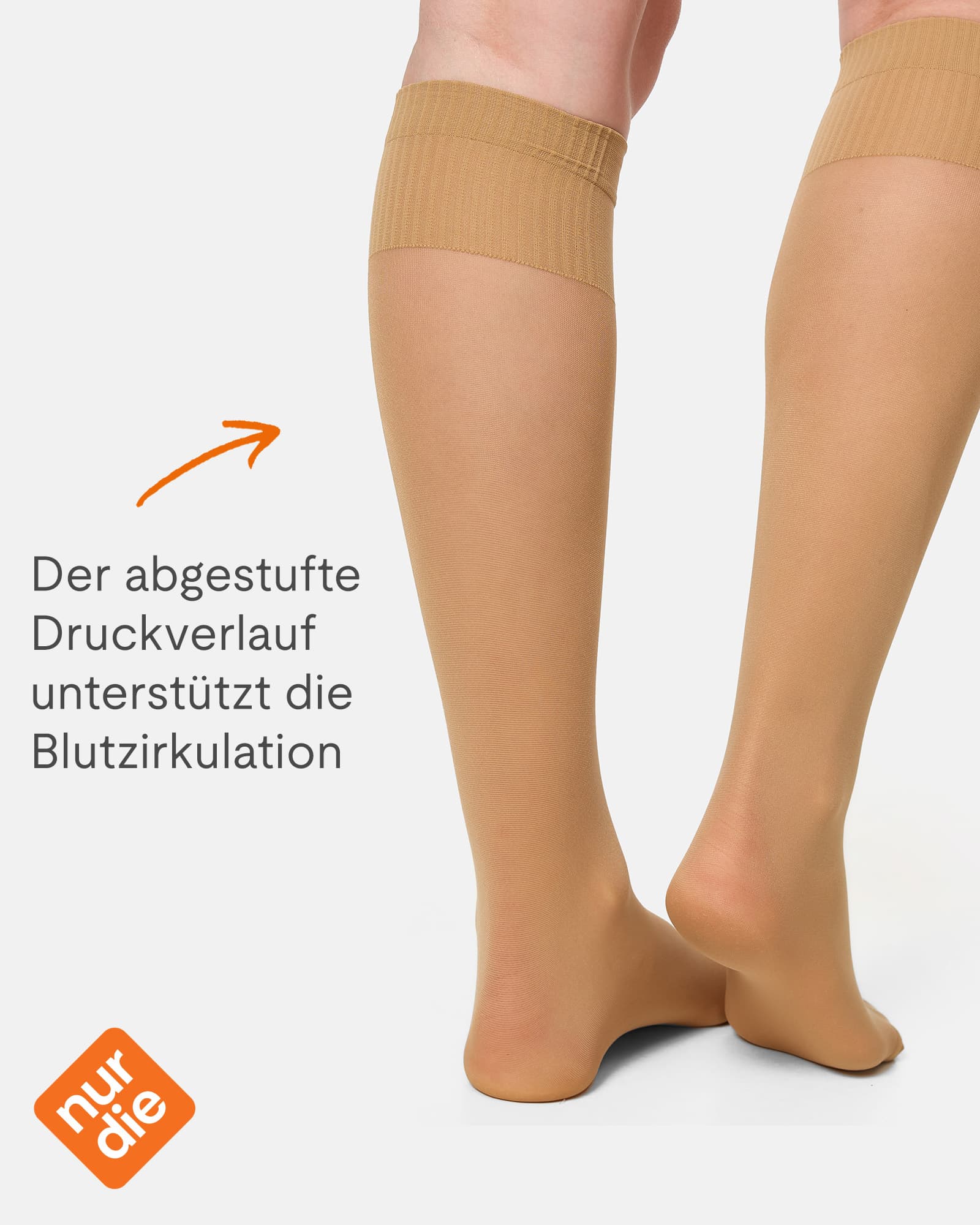 Produktbild NUR DIE Damen Kniestrumpf Vitastütz DEN 40 4 von 6