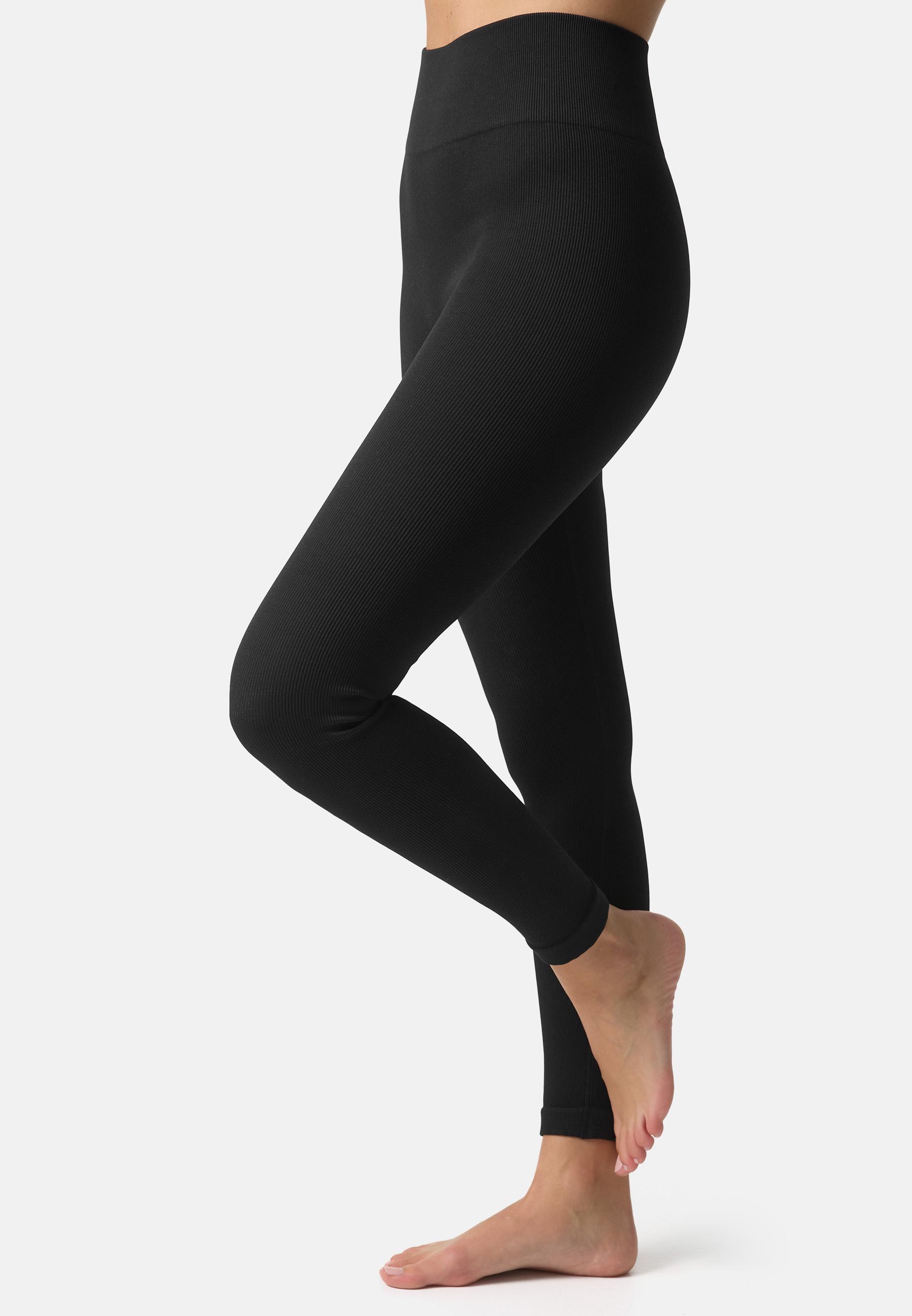 Produktbild NUR DIE Damen Leggings in Ripp-Optik Relax&Go High Waist 4 von 5
