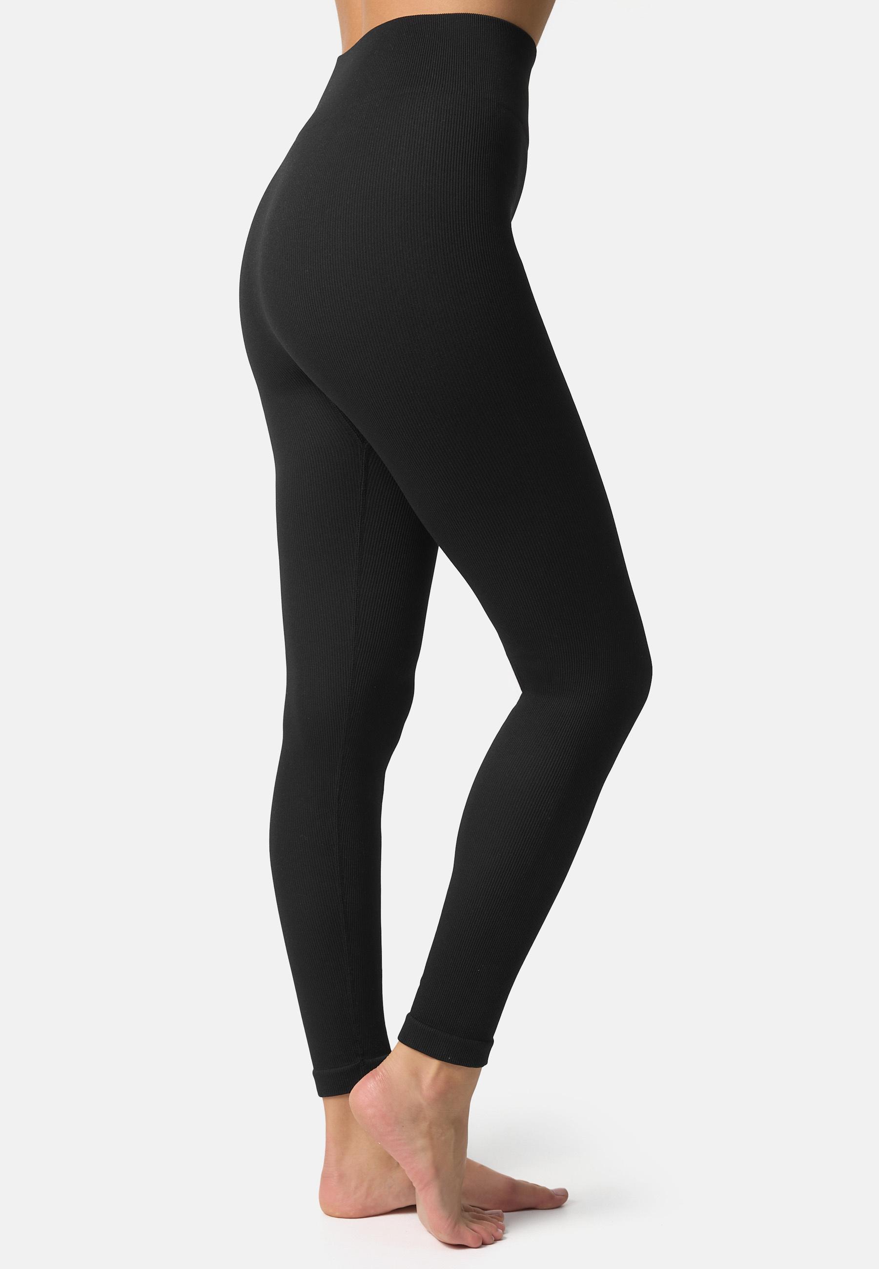 Produktbild NUR DIE Damen Leggings in Ripp-Optik Relax&Go High Waist 5 von 5