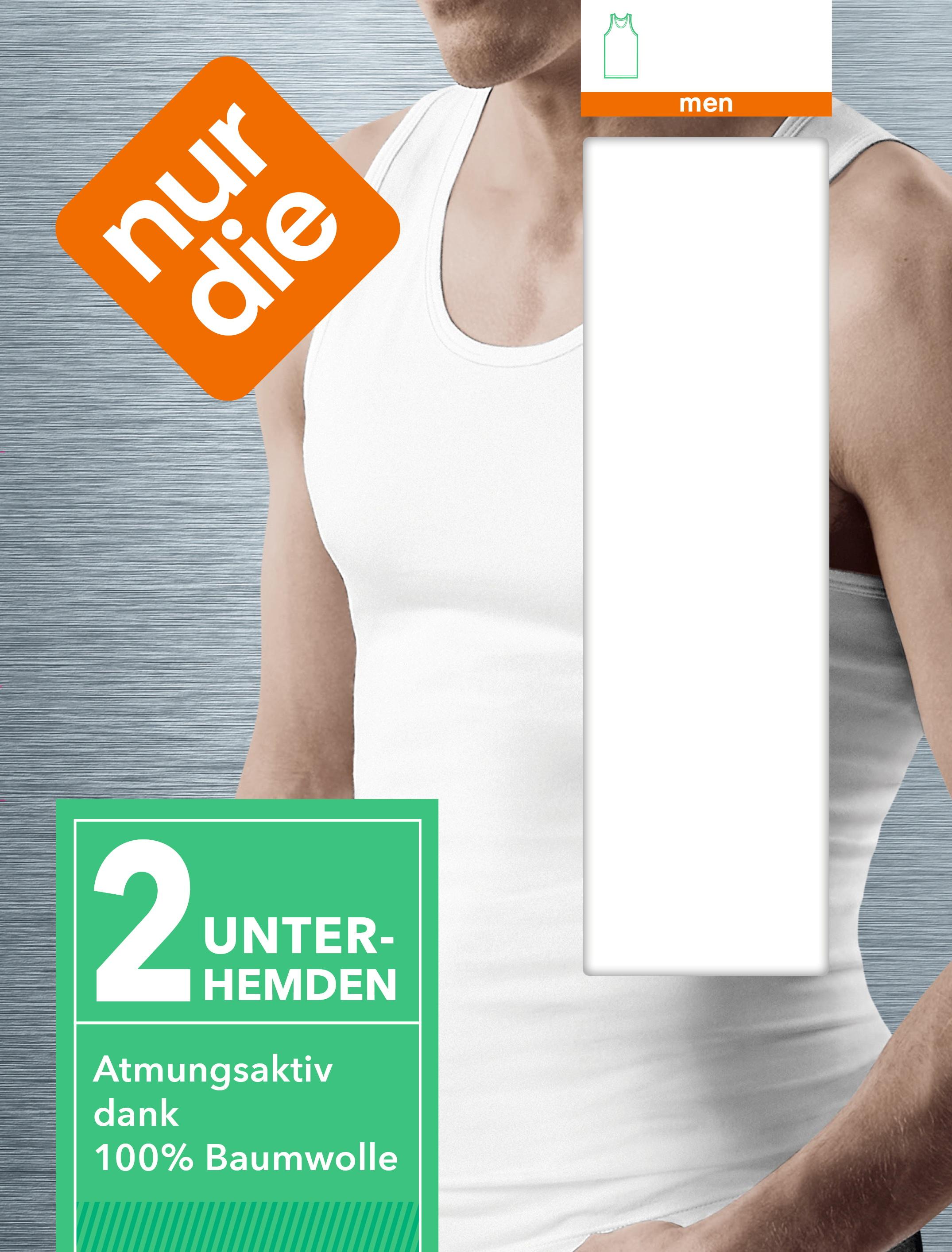 NUR DIE Herren Unterhemd 2er Pack XXL