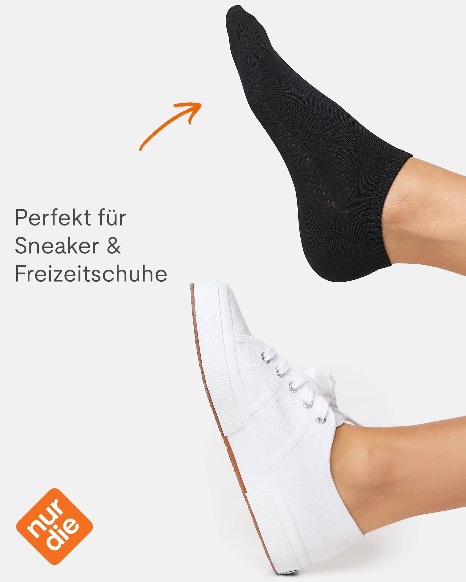 Produktbild NUR DIE Damen Sneaker Socken Bambus 2er Pack 3 von 6