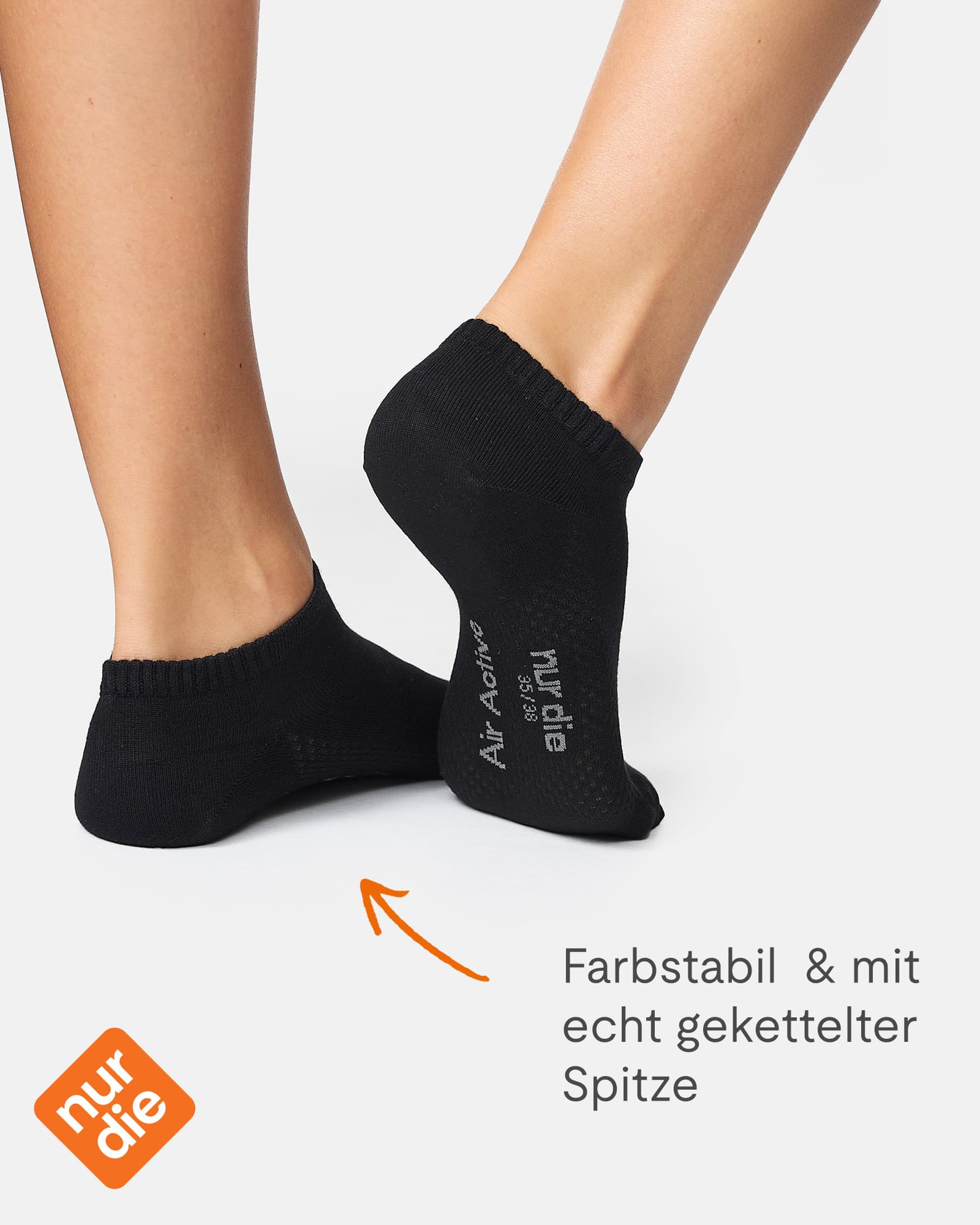 Produktbild NUR DIE Damen Sneaker Socken Bambus 2er Pack 2 von 6