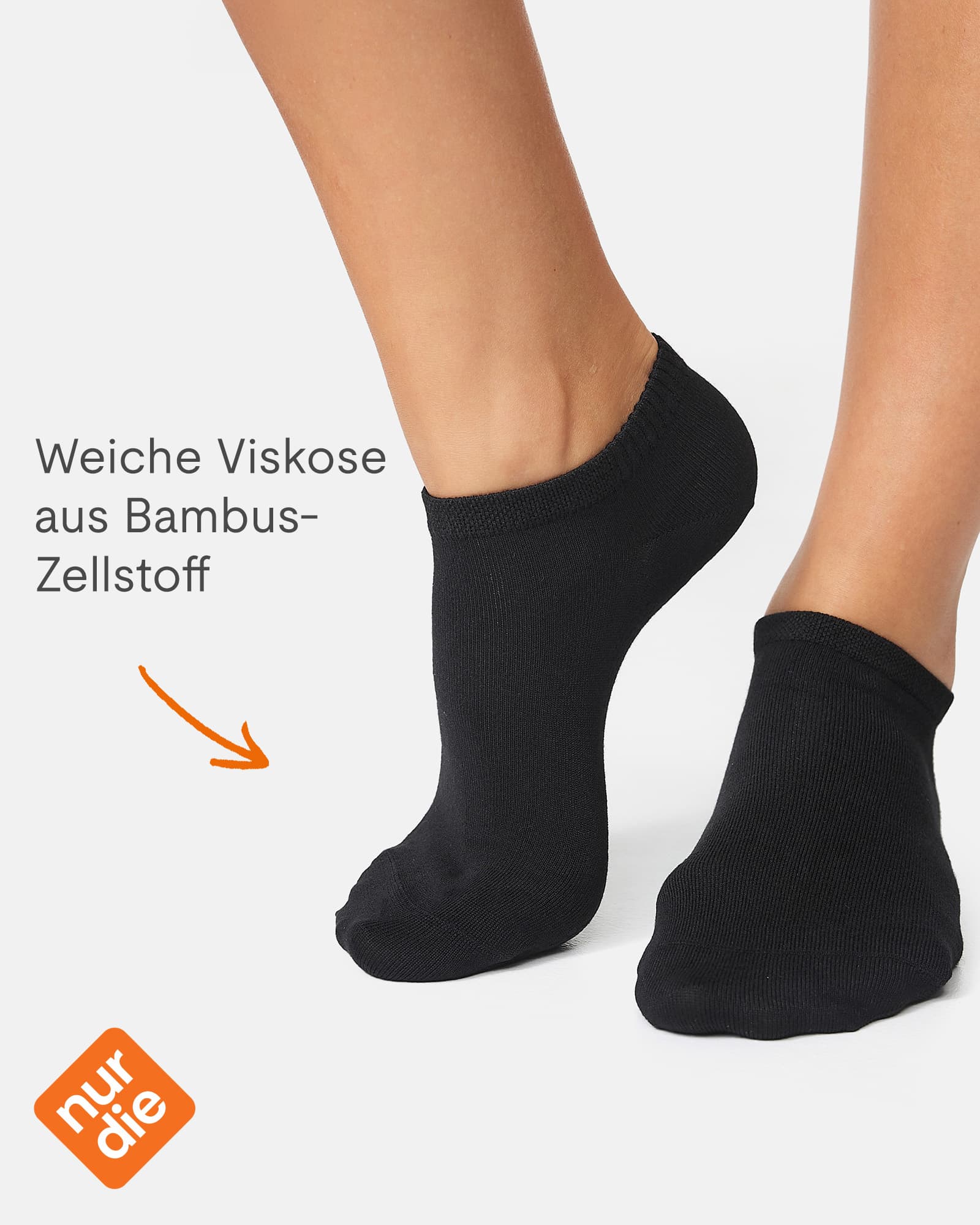 Produktbild NUR DIE Damen Sneaker Socken Bambus 2er Pack 6 von 6